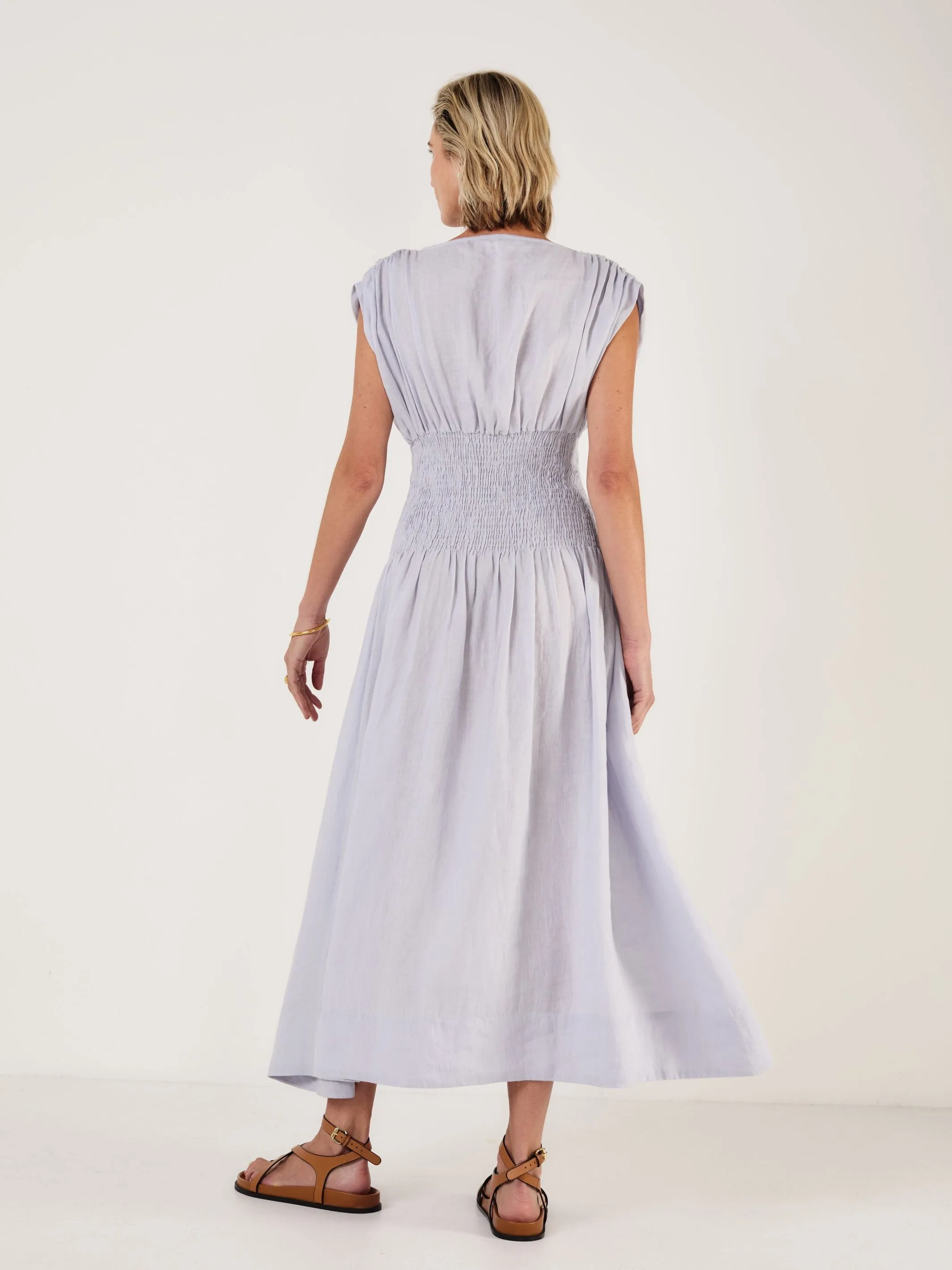 PENELOPE - MIST Linen Dress sold by Mondo Corsini product image thumbnail 4
