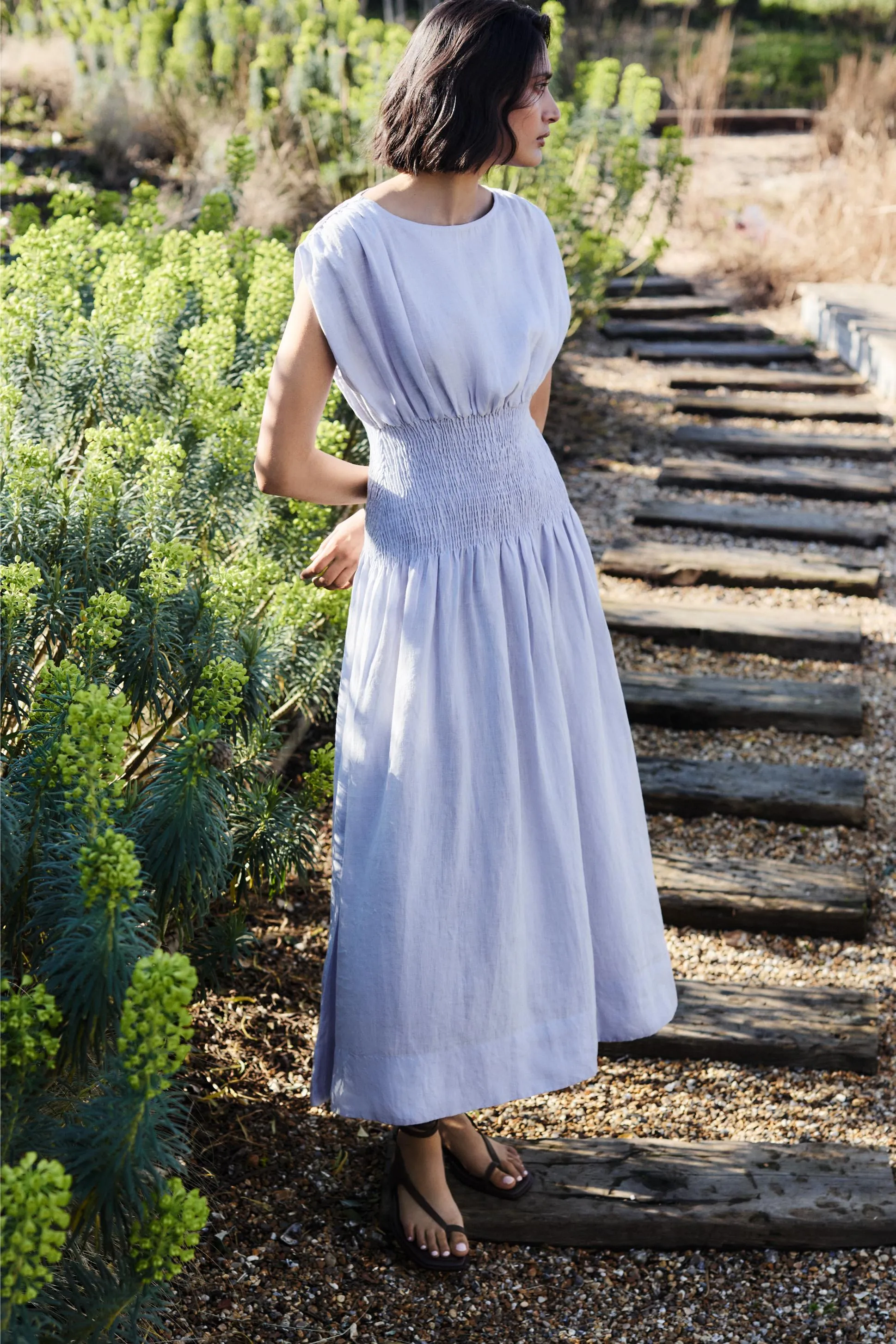 PENELOPE - MIST Linen Dress sold by Mondo Corsini product image thumbnail 5
