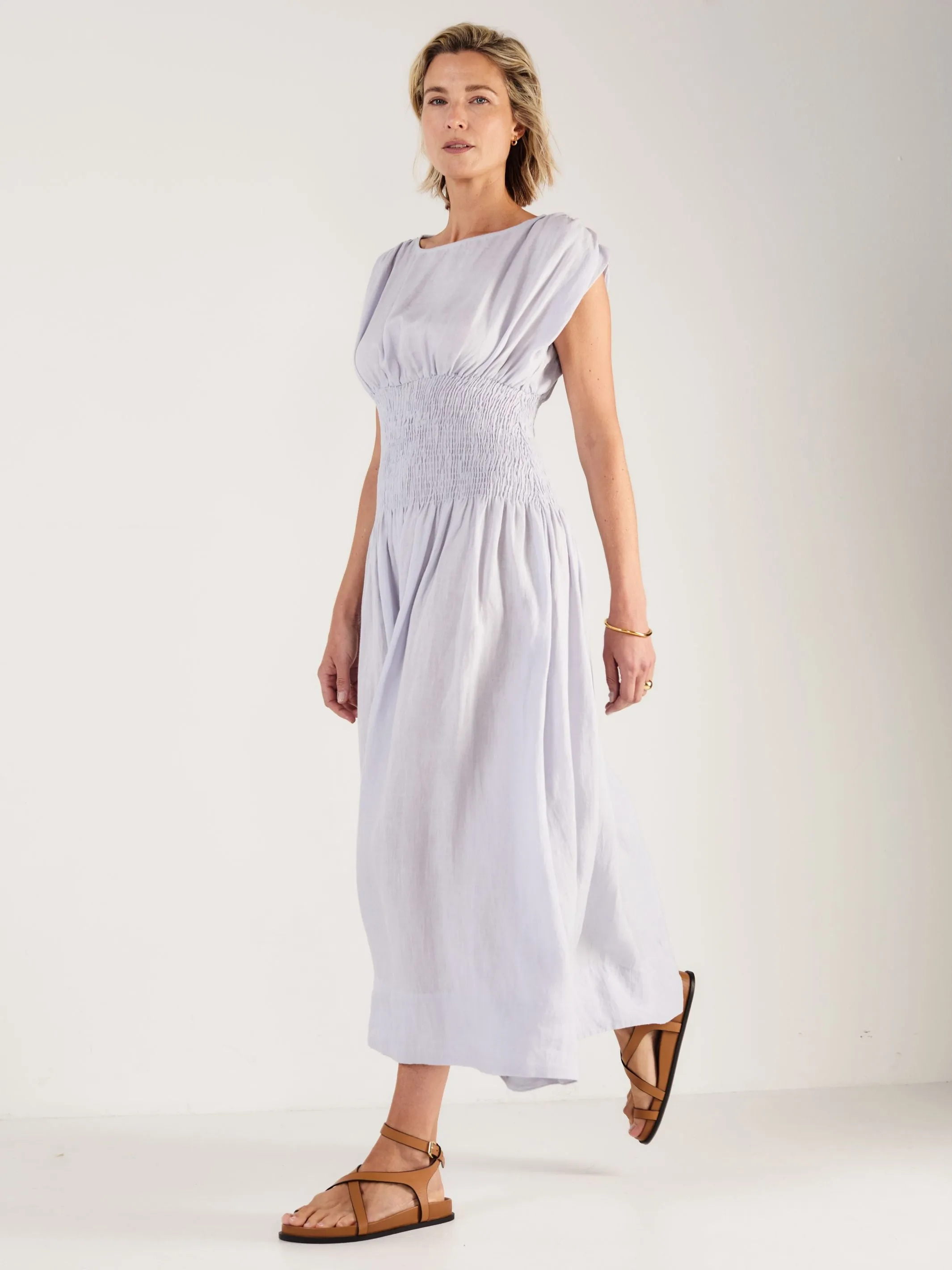 PENELOPE - MIST Linen Dress sold by Mondo Corsini product image thumbnail 3