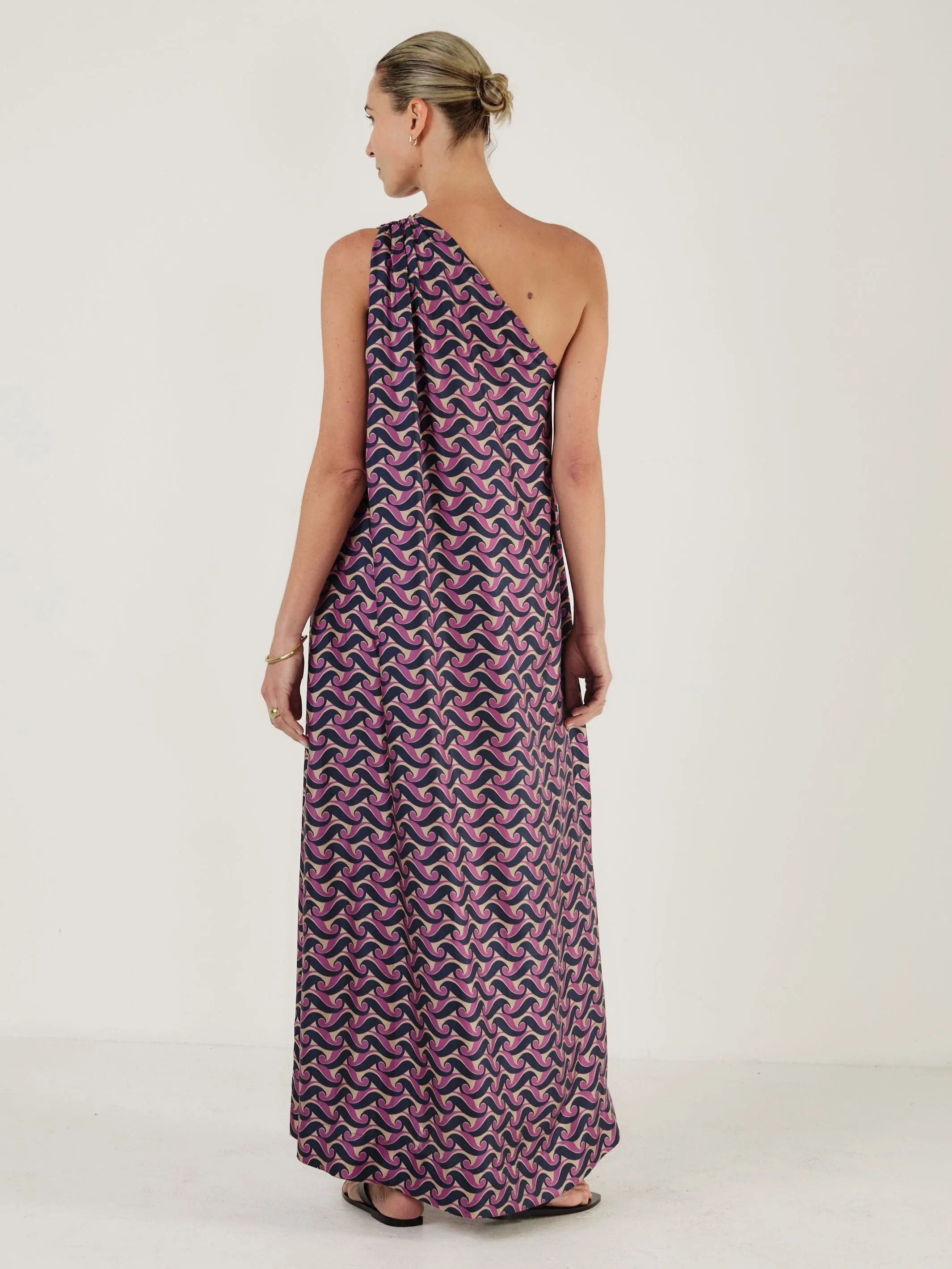 Joan - VIOLA WAVE SILK DRESS sold by Mondo Corsini product image thumbnail 4