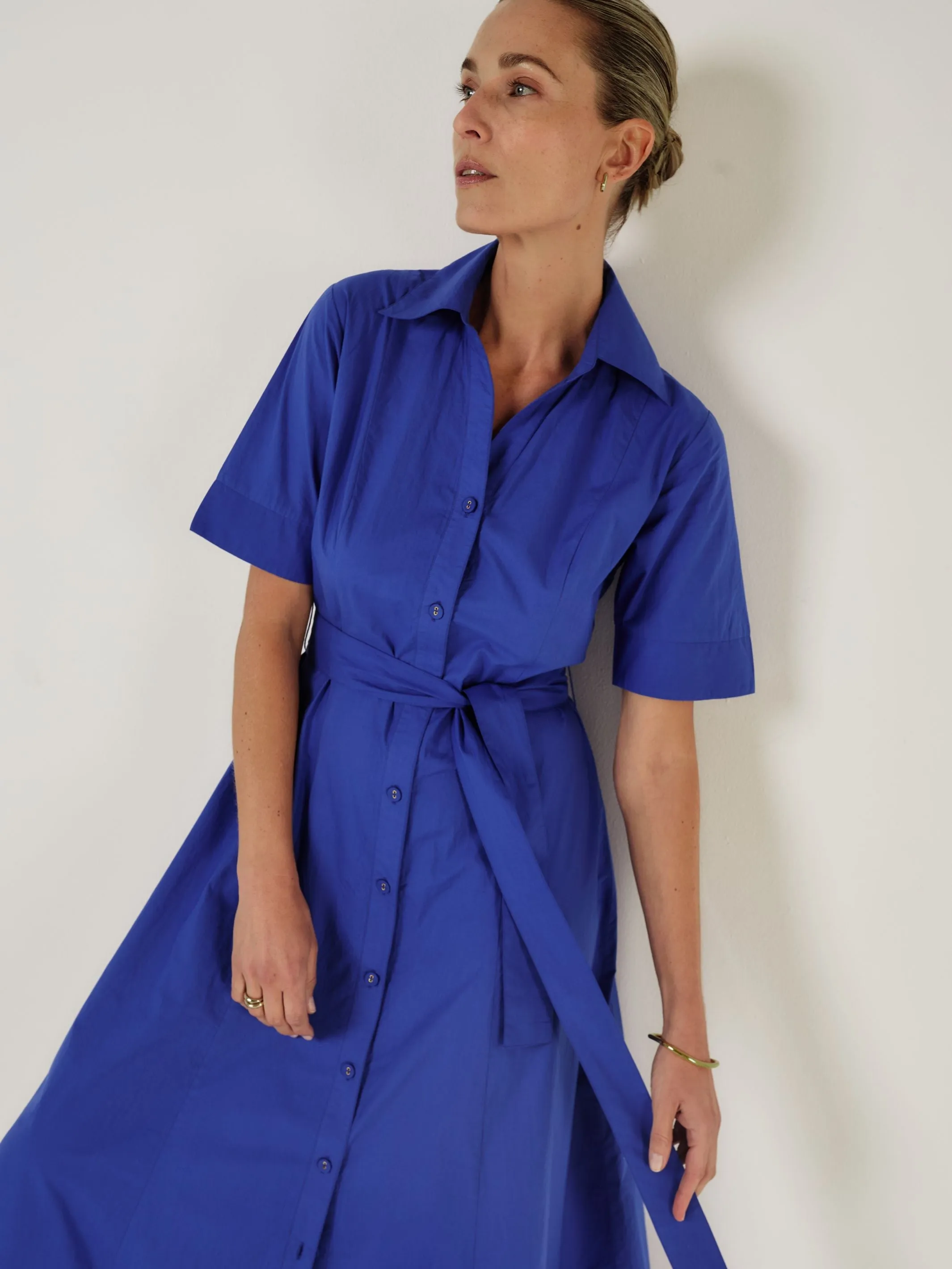 Bodhi - COBALT Cotton Poplin Dress sold by Mondo Corsini product image thumbnail 3