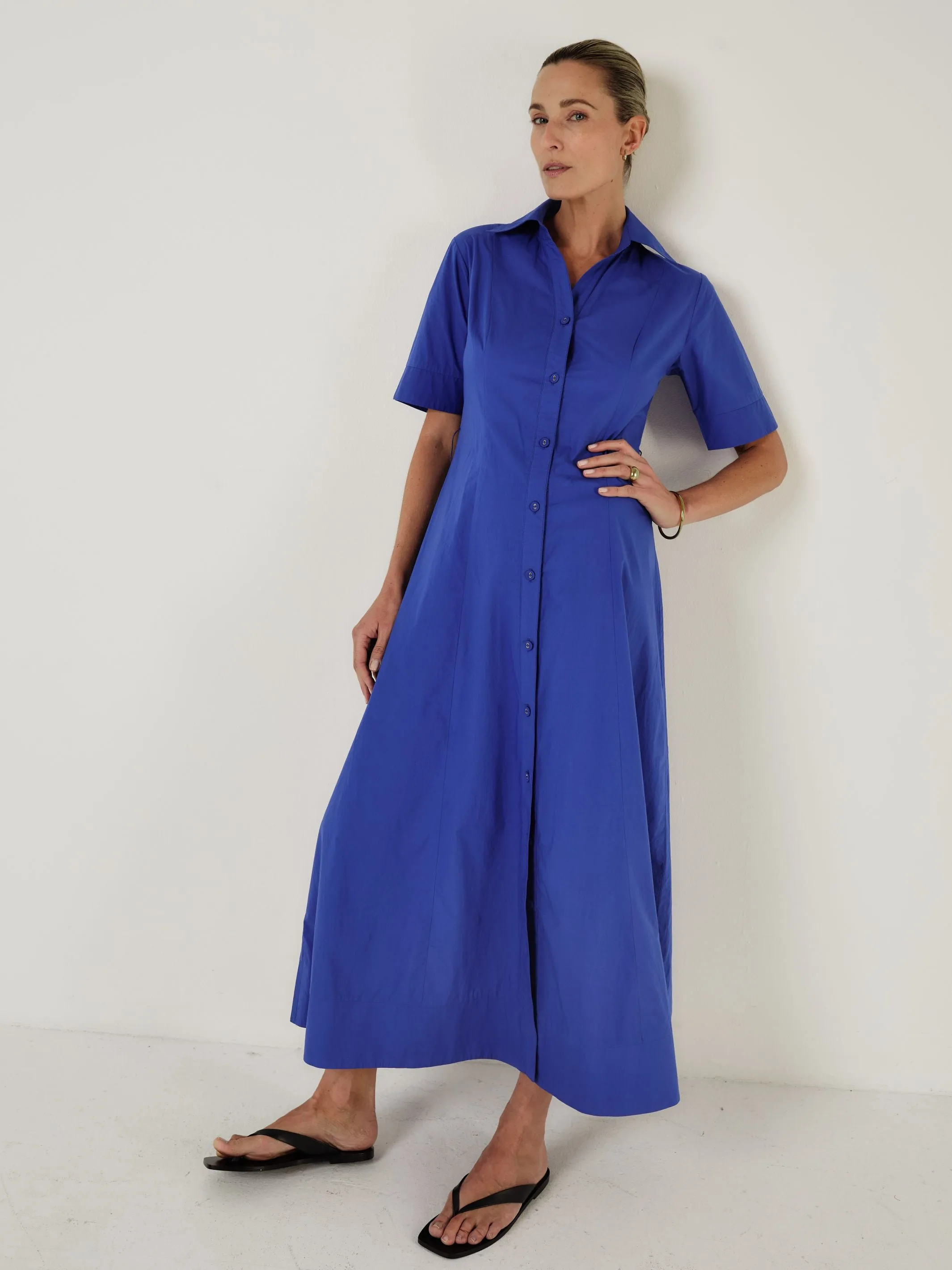 Bodhi - COBALT Cotton Poplin Dress sold by Mondo Corsini product image thumbnail 4