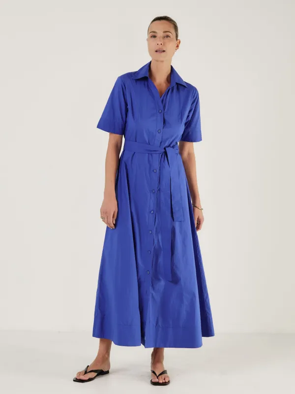 Bodhi - COBALT Cotton Poplin Dress made by Mondo Corsini