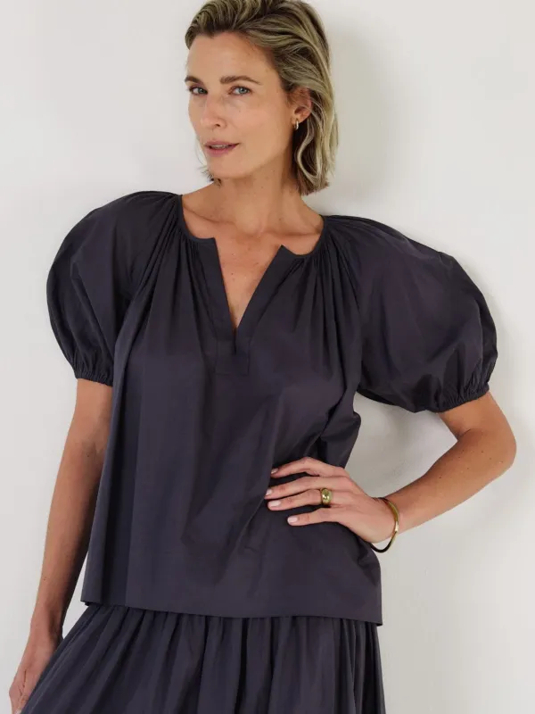 Esmeralda - MIDNIGHT Cotton Blouse made by Mondo Corsini