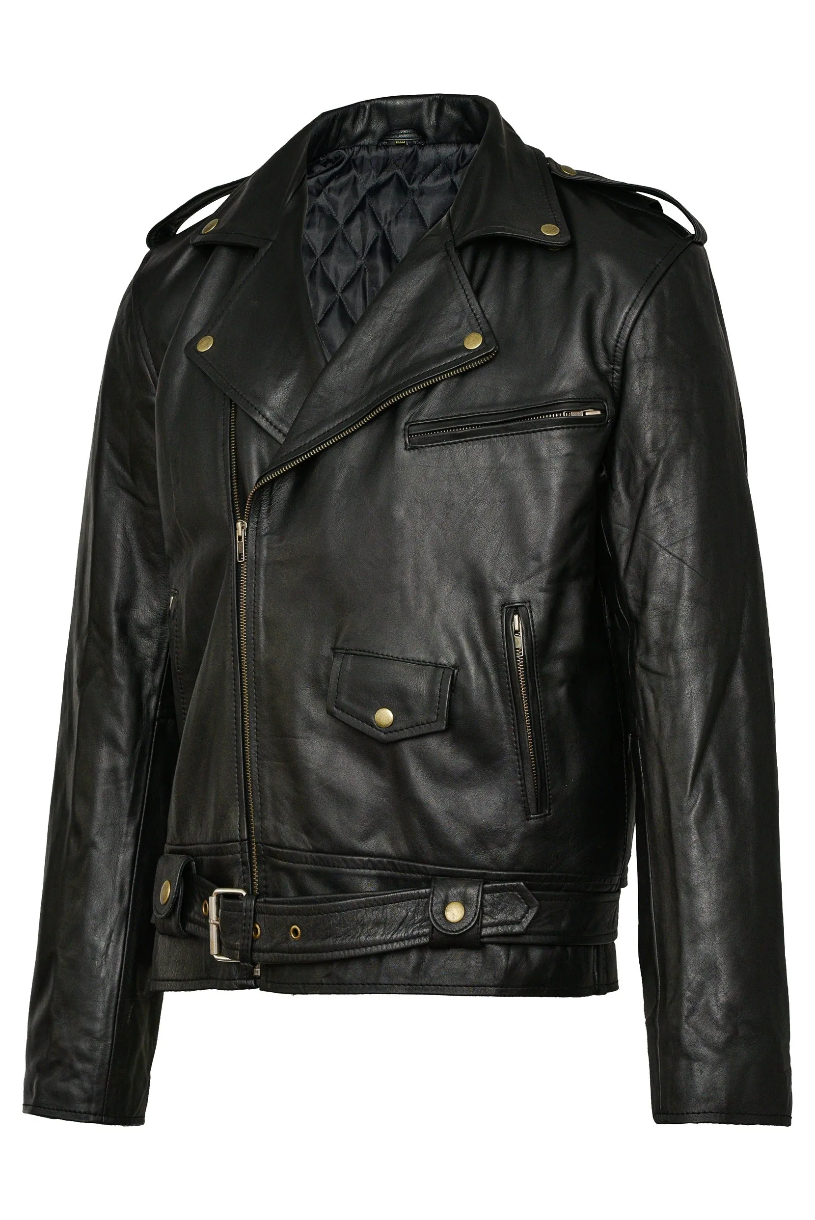 Terminator Red Men's Biker Leather Jacket sold by Prime Leather Shop product image thumbnail 5