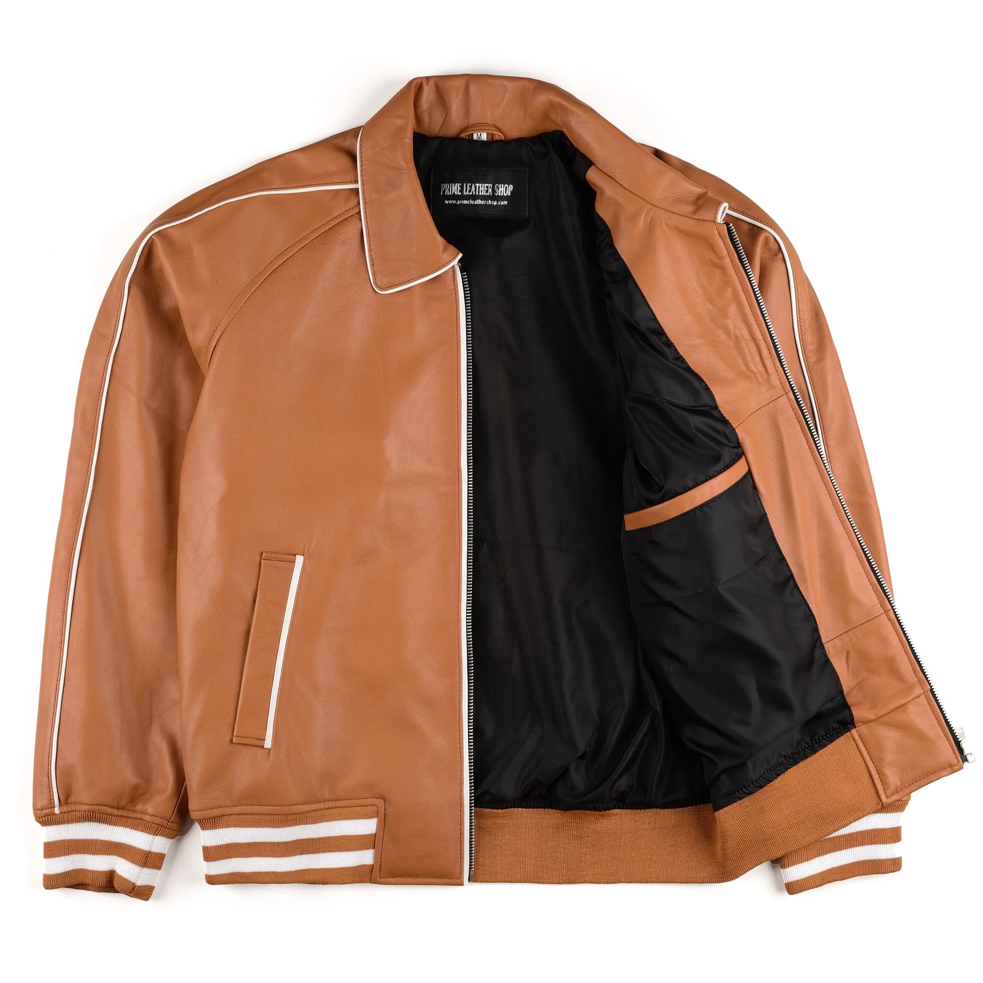 Loyola Varsity Bomber Leather Jacket sold by Prime Leather Shop product image thumbnail 3