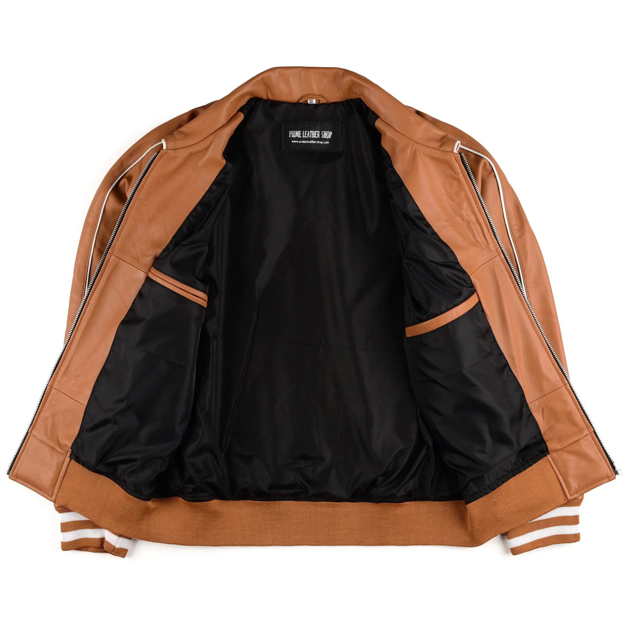 Loyola Varsity Bomber Leather Jacket sold by Prime Leather Shop product image thumbnail 4