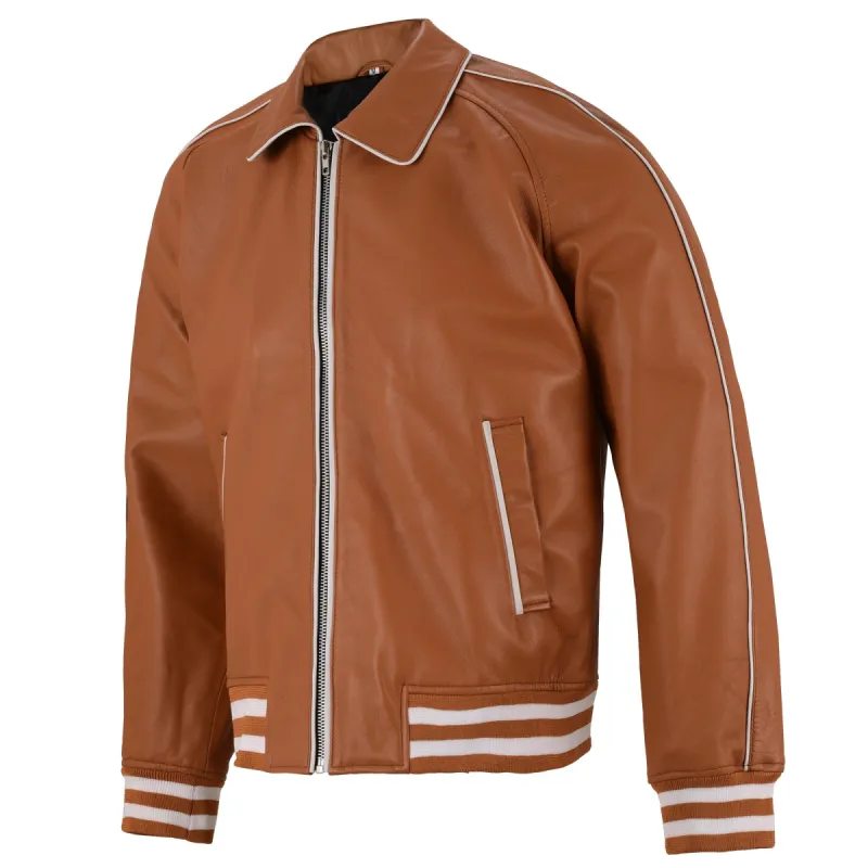 Loyola Varsity Bomber Leather Jacket sold by Prime Leather Shop