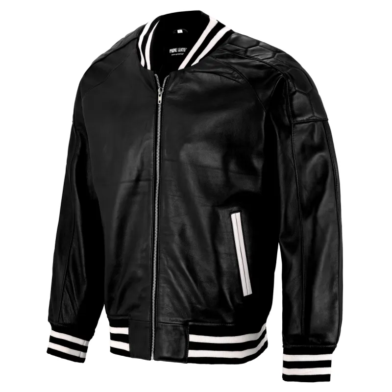 Highlands Cityscape Bomber Leather Jacket sold by Prime Leather Shop