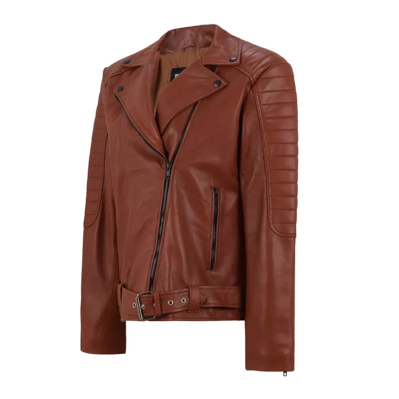 Taylor S Brown Leather Biker Jacket sold by Prime Leather Shop
