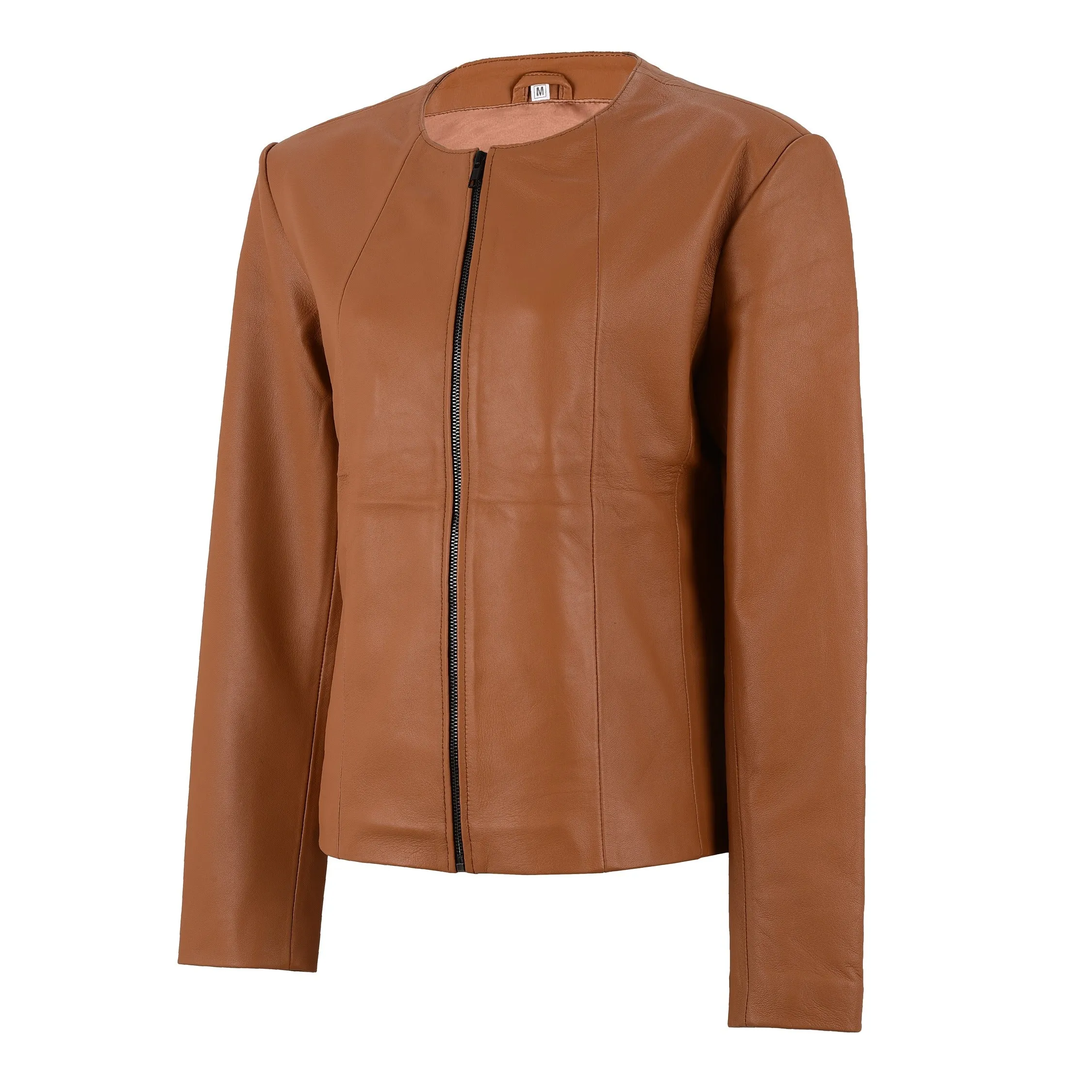 Serena W Classic Leather Jacket sold by Prime Leather Shop product image thumbnail 4