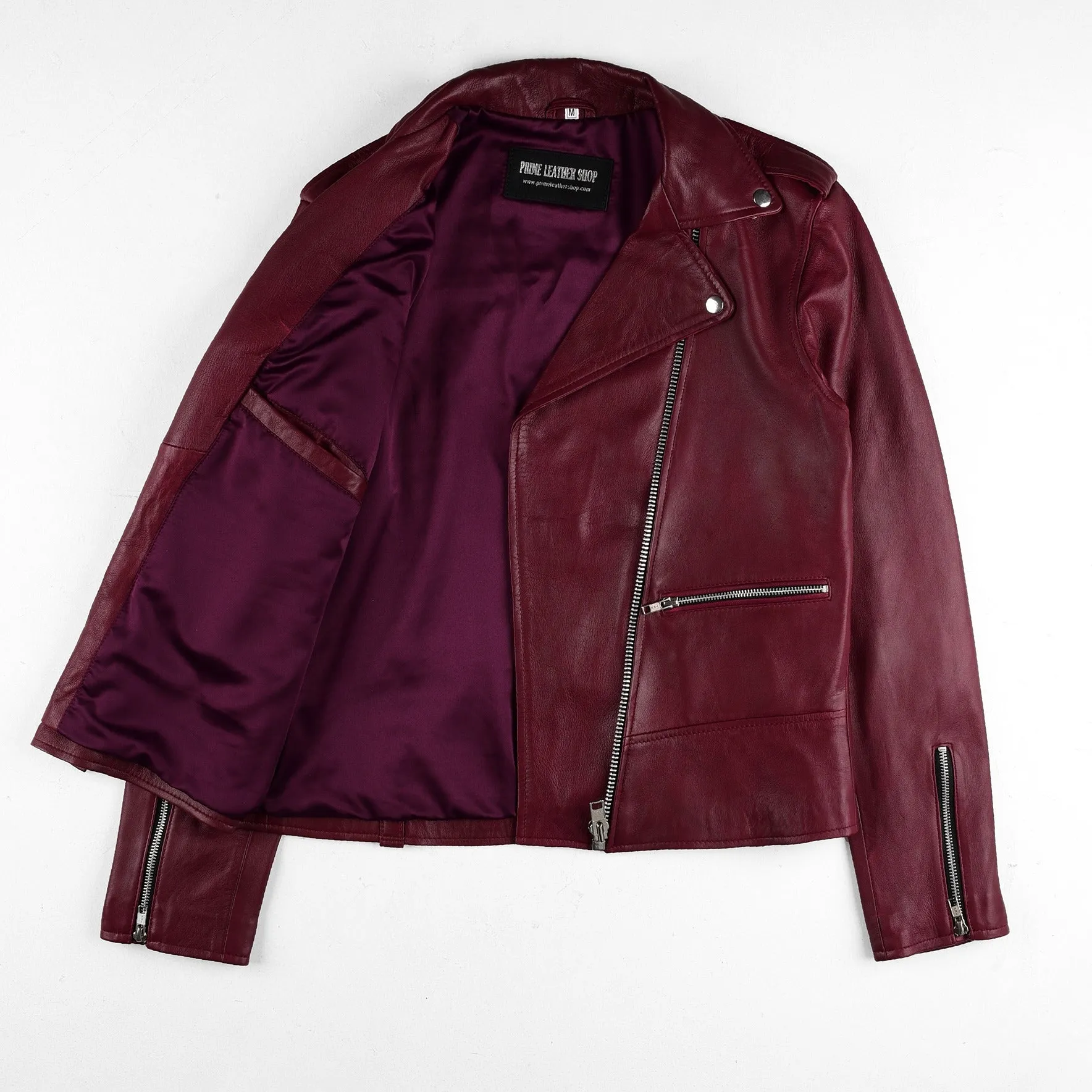 Adele Biker Leather Jacket sold by Prime Leather Shop product image thumbnail 4