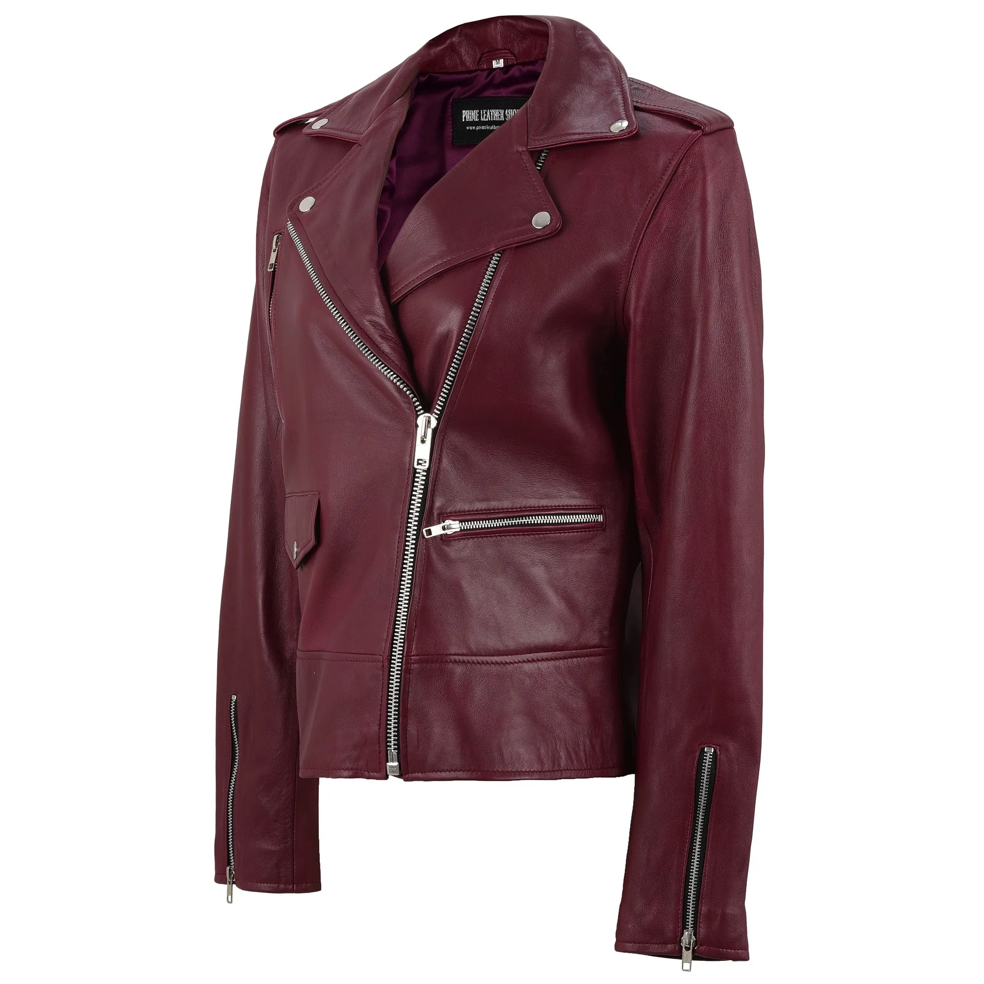 Adele Biker Leather Jacket sold by Prime Leather Shop