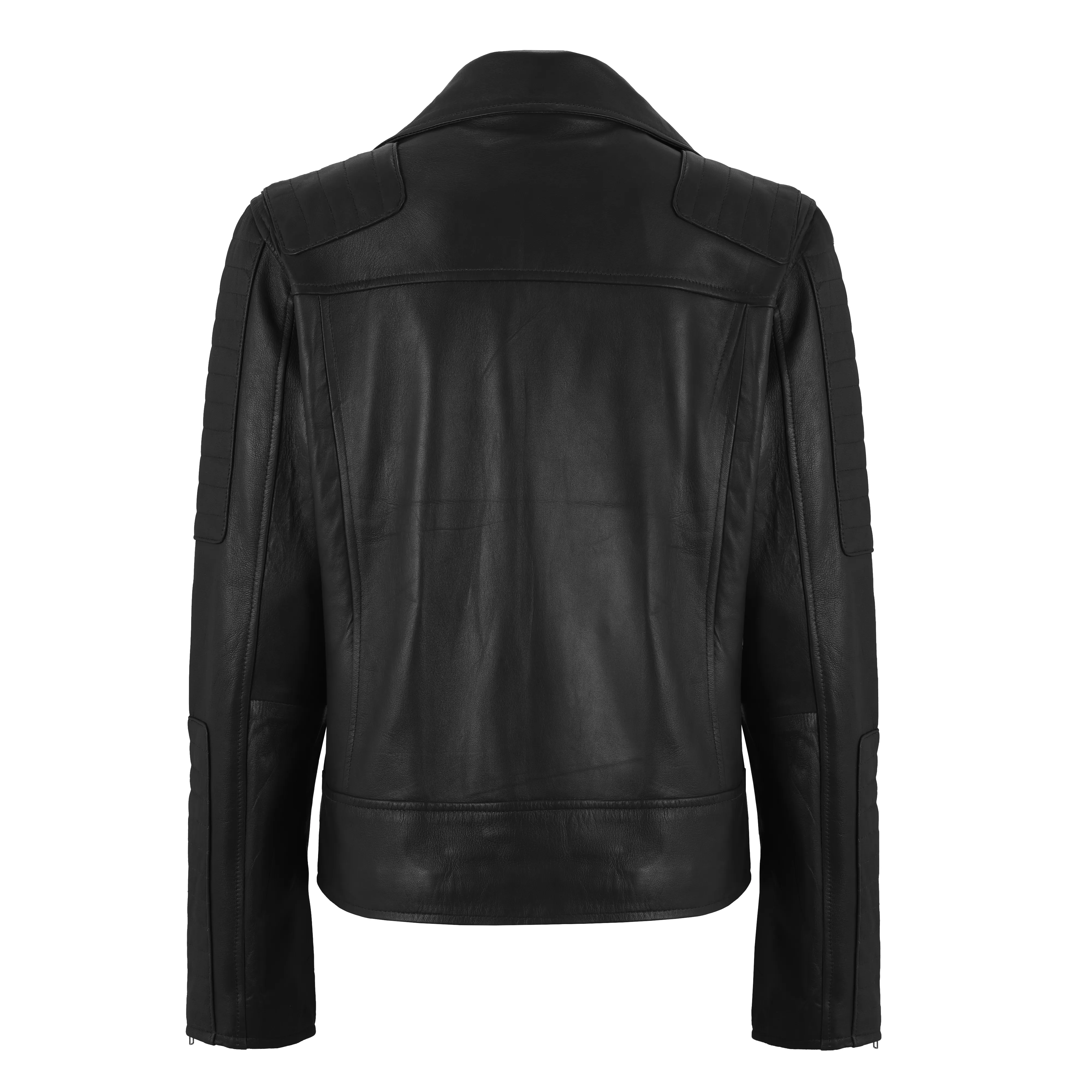 Women's Slim Fit Biker Leather Jacket sold by Prime Leather Shop product image thumbnail 2