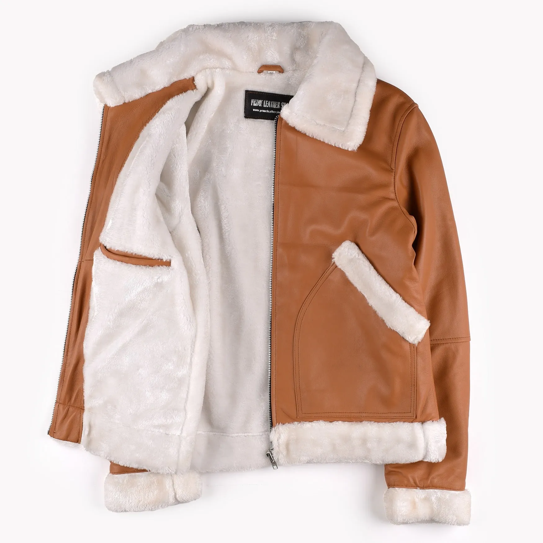 Demi Lovato Shearling Leather Jacket sold by Prime Leather Shop product image thumbnail 2