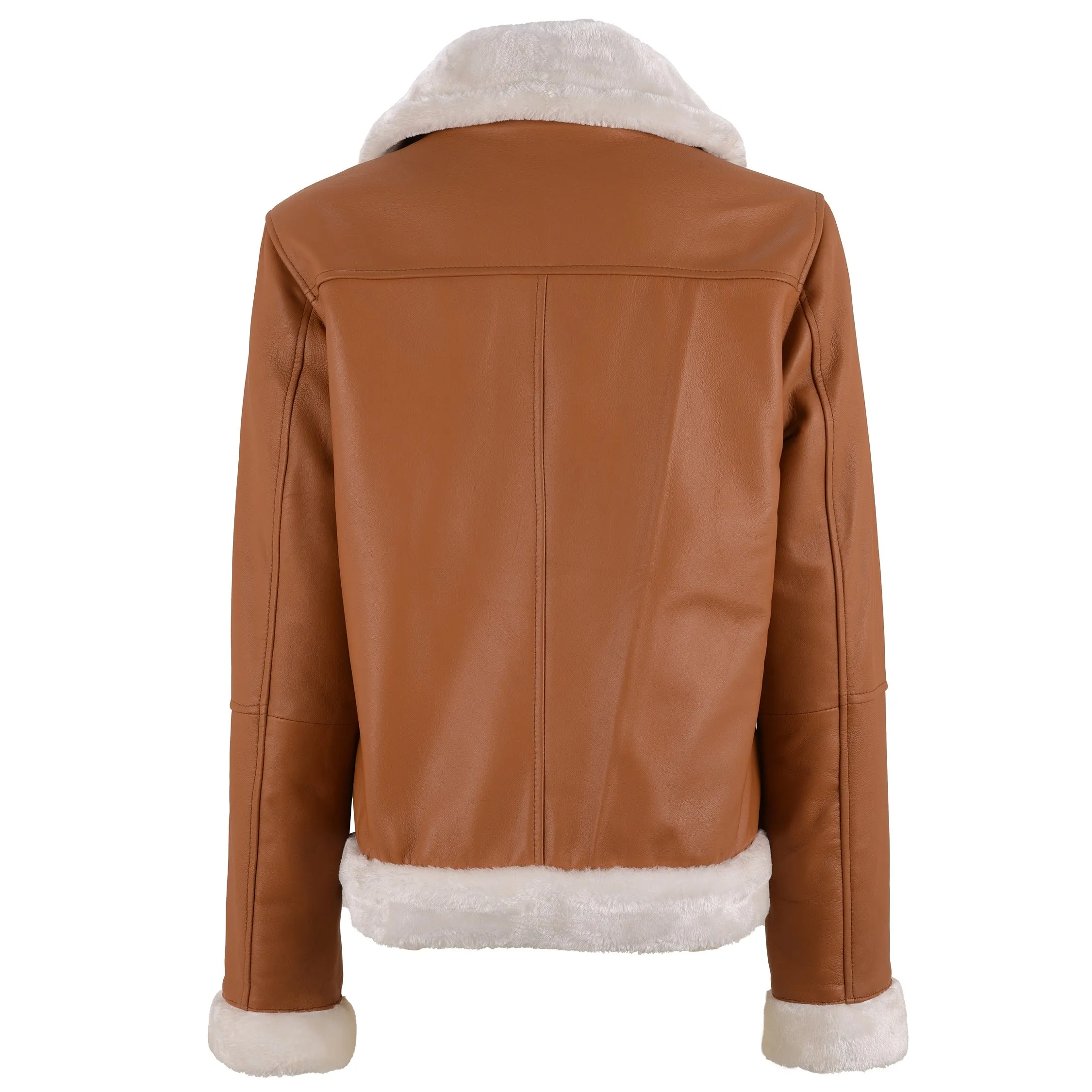 Demi Lovato Shearling Leather Jacket sold by Prime Leather Shop product image thumbnail 5
