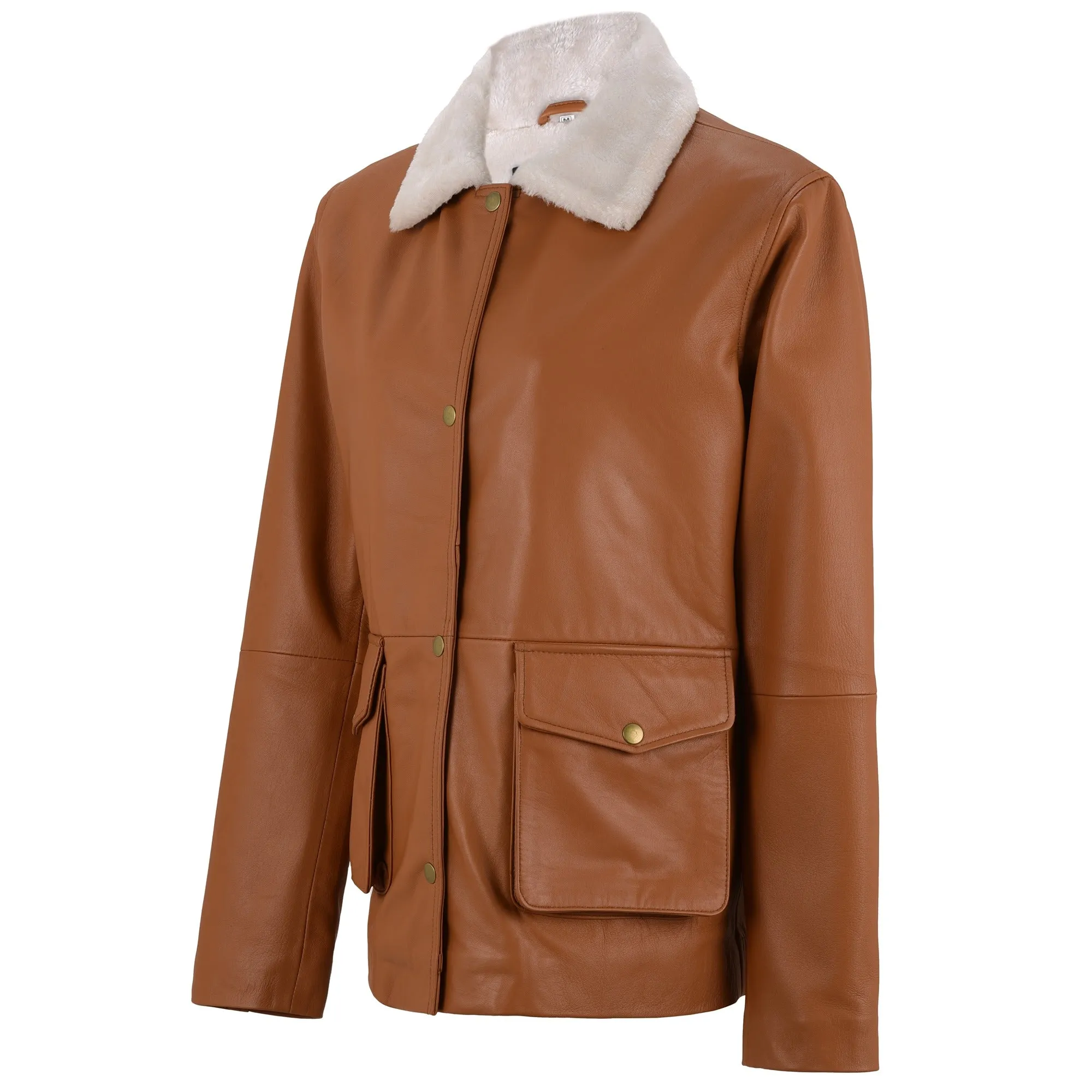 Jennifer L Shearling Leather Jacket sold by Prime Leather Shop
