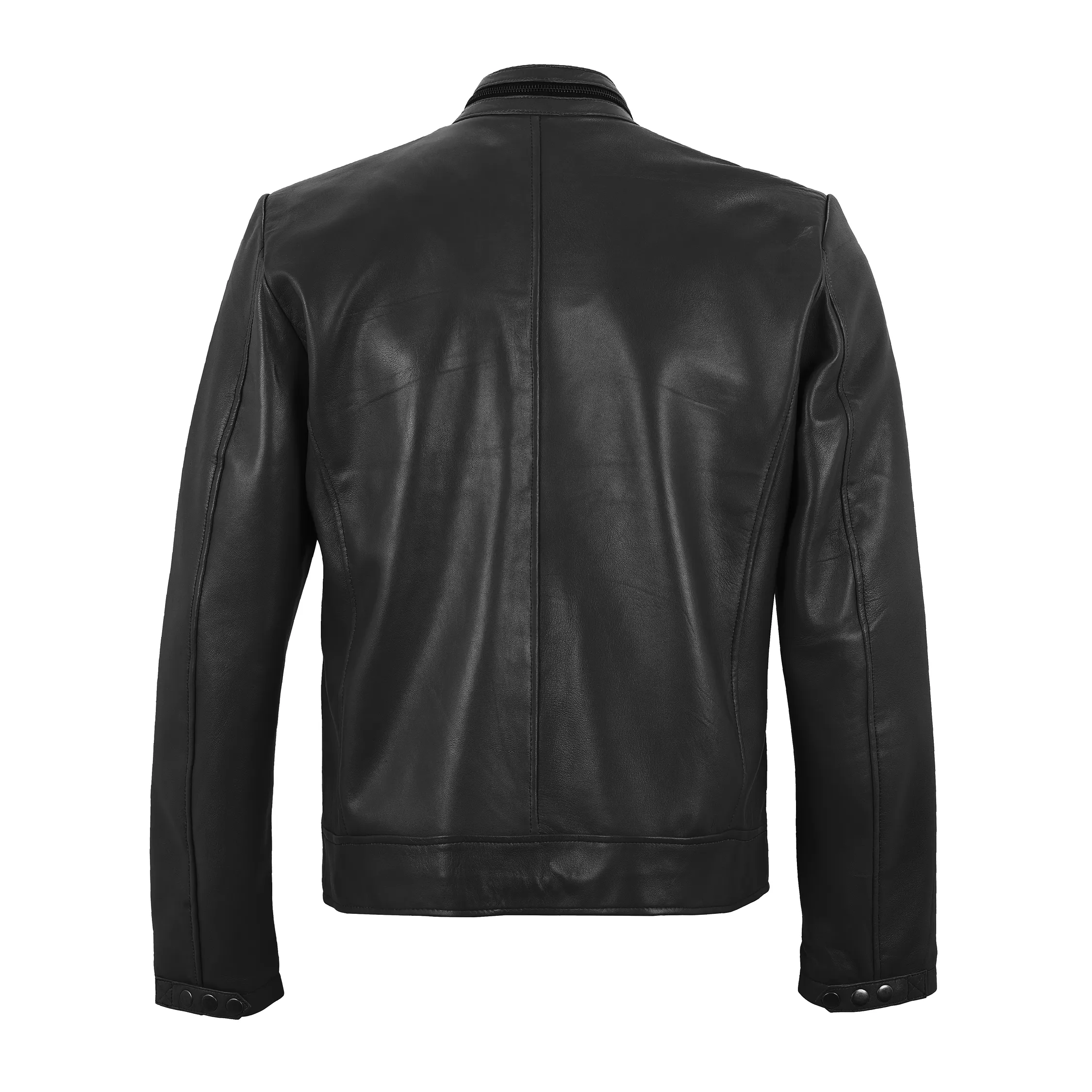 Chris B Leather Biker Jacket sold by Prime Leather Shop product image thumbnail 5