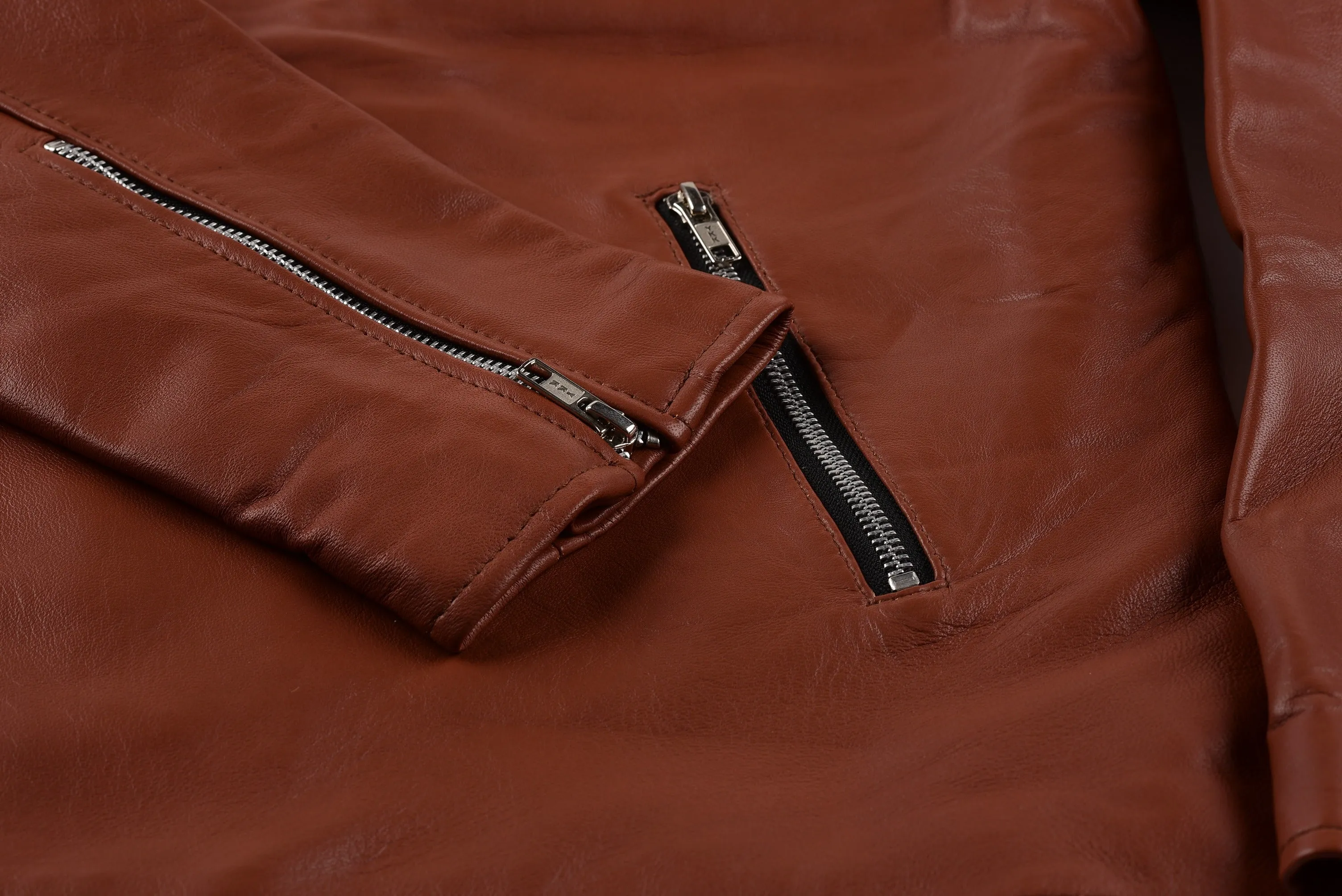 Chris B Leather Biker Jacket sold by Prime Leather Shop product image thumbnail 4