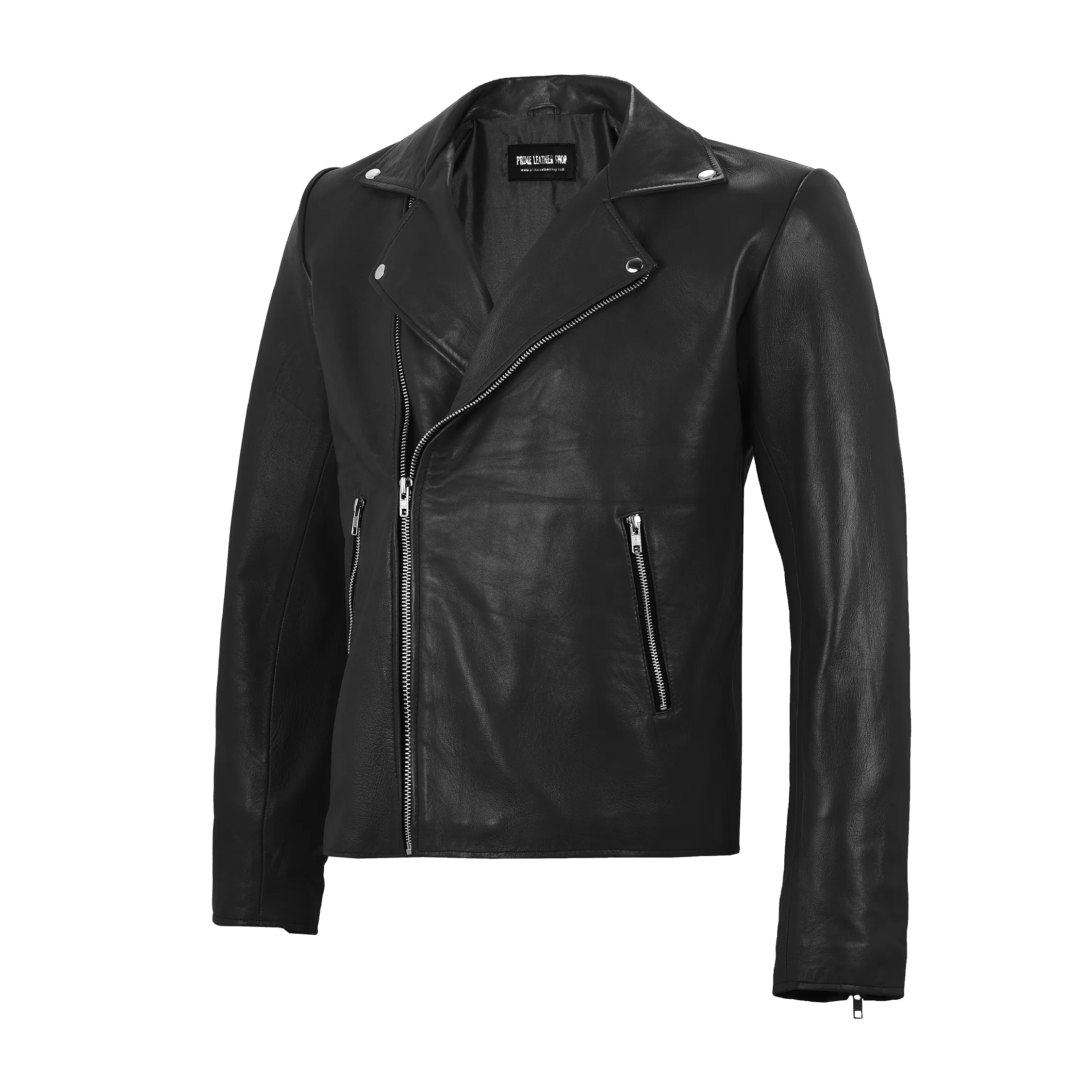 Chris B Leather Biker Jacket sold by Prime Leather Shop