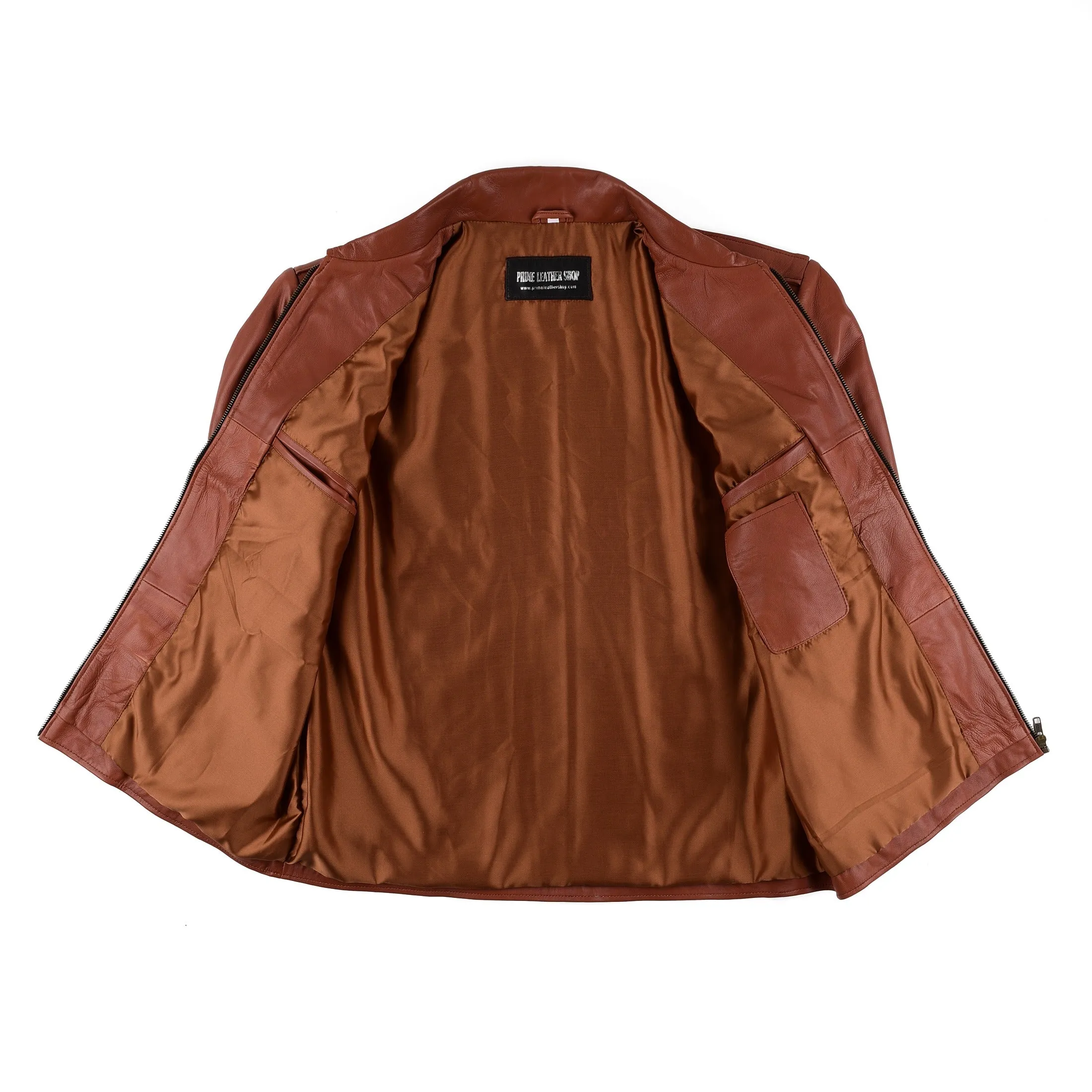 Denzel W Brown Leather Jacket sold by Prime Leather Shop product image thumbnail 2