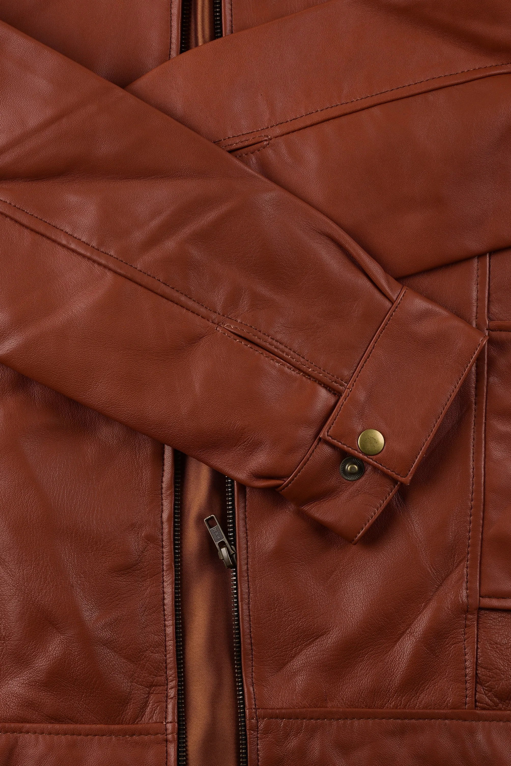 Denzel W Brown Leather Jacket sold by Prime Leather Shop product image thumbnail 4