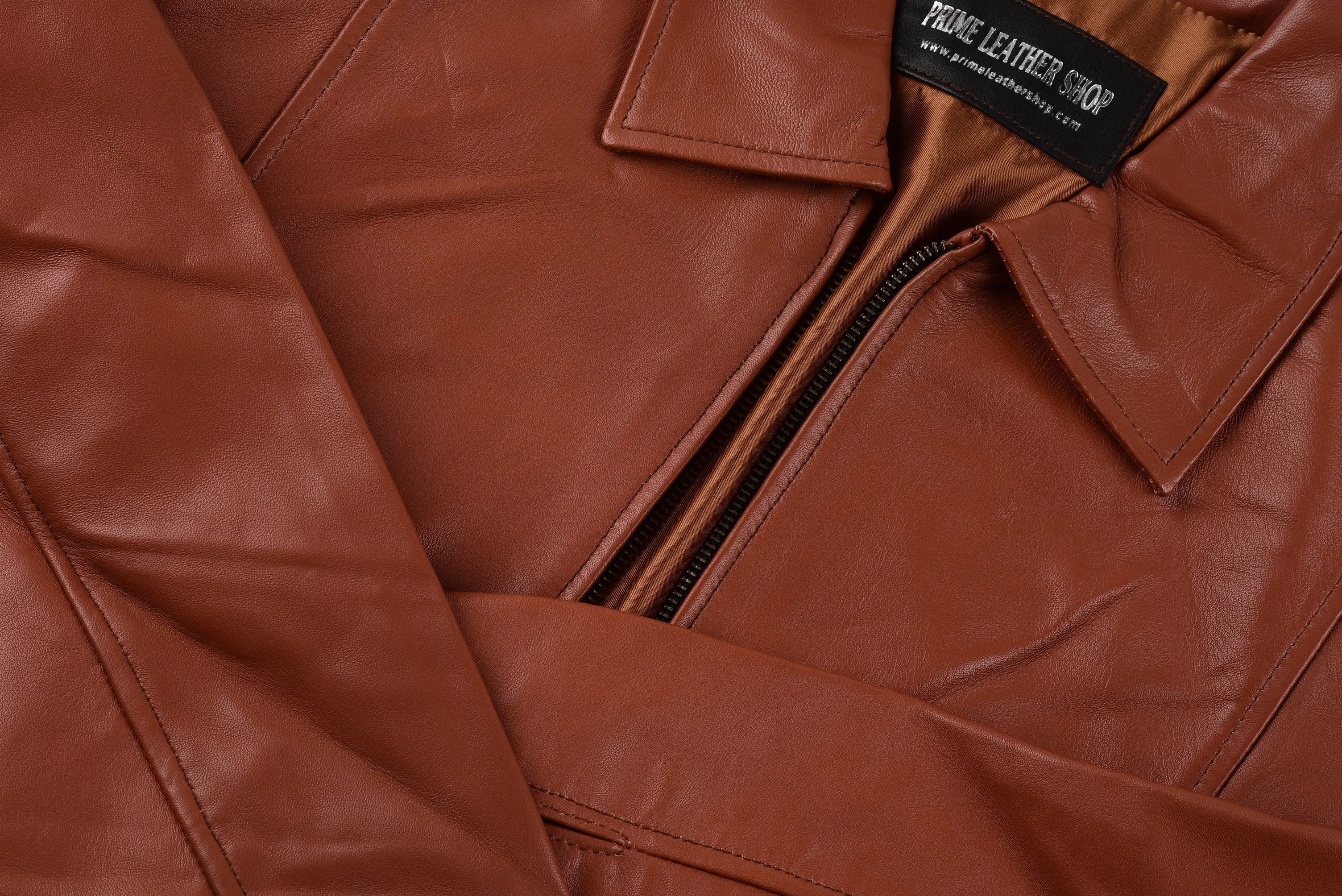 Denzel W Brown Leather Jacket sold by Prime Leather Shop product image thumbnail 5