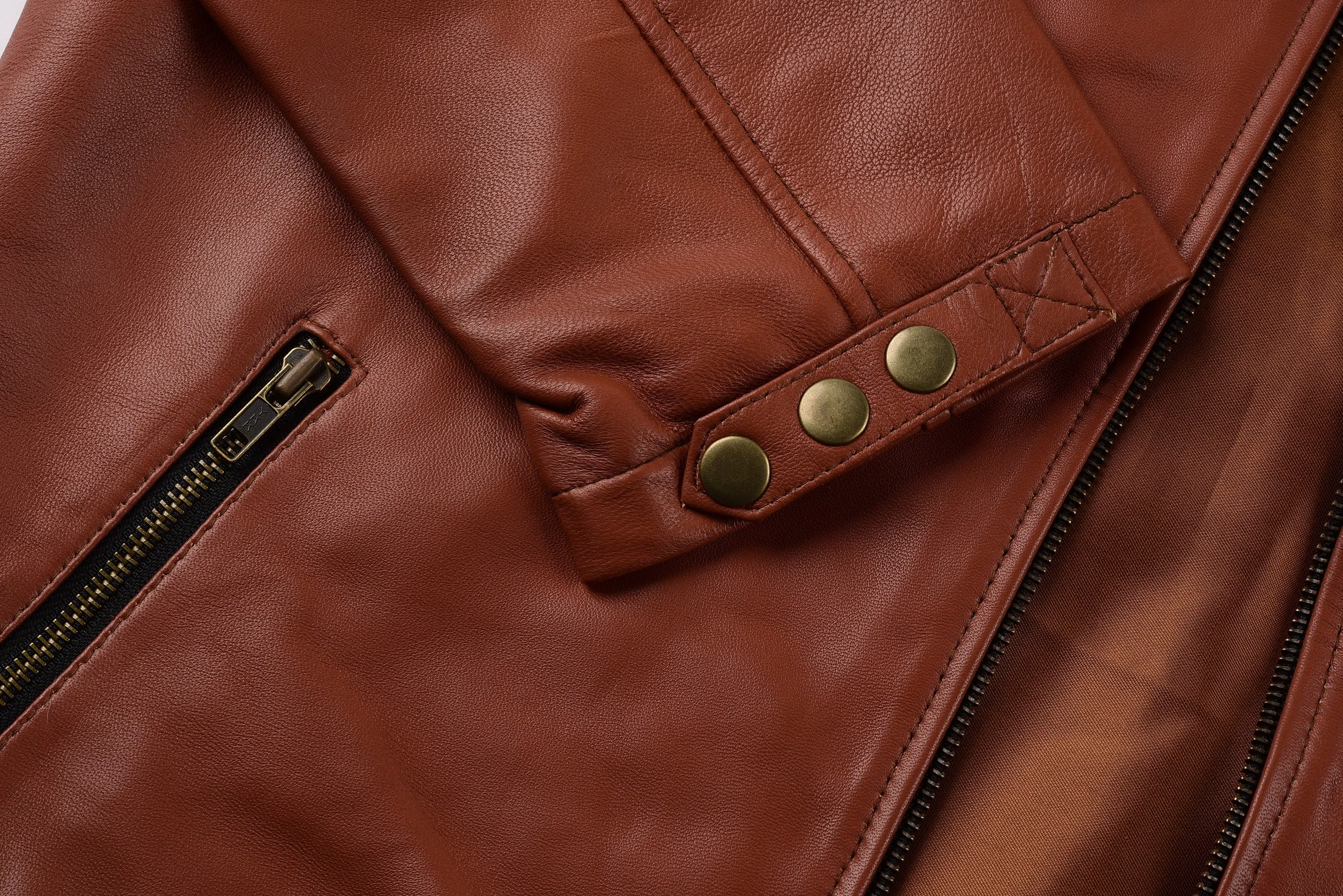 Tom Hanks Brown Leather Jacket Mens sold by Prime Leather Shop product image thumbnail 3