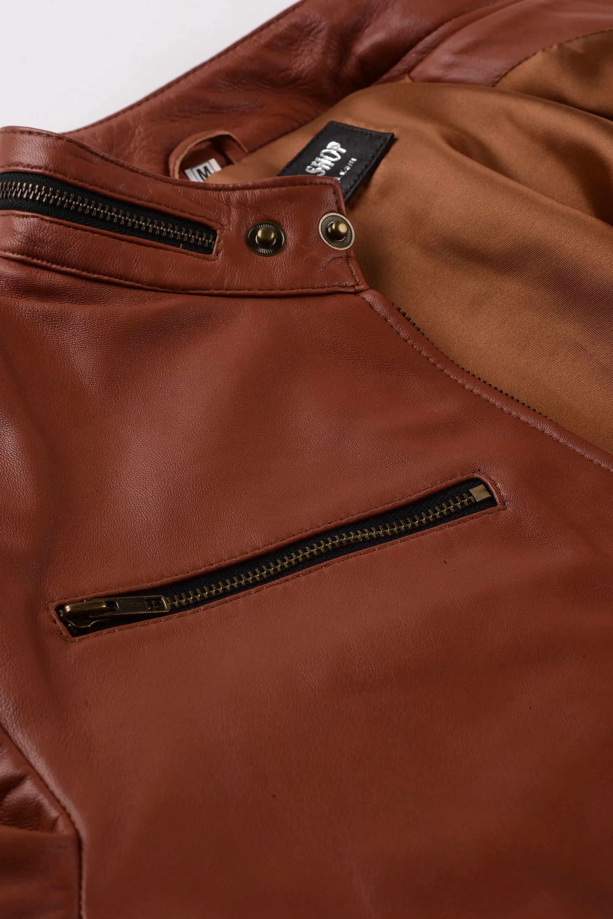 Tom Hanks Brown Leather Jacket Mens sold by Prime Leather Shop product image thumbnail 5