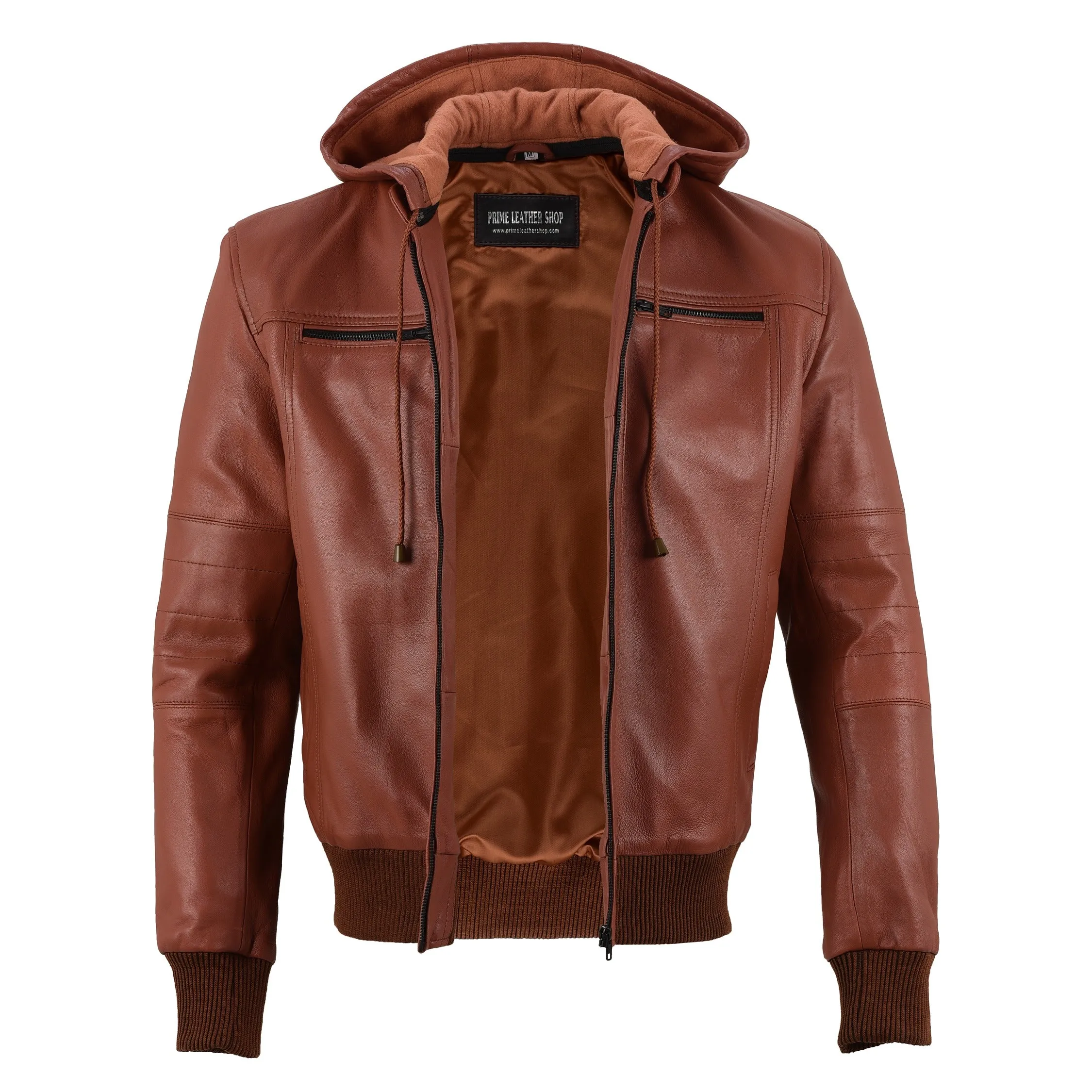 Tiger W Classic Bomber Leather Jacket sold by Prime Leather Shop product image thumbnail 4
