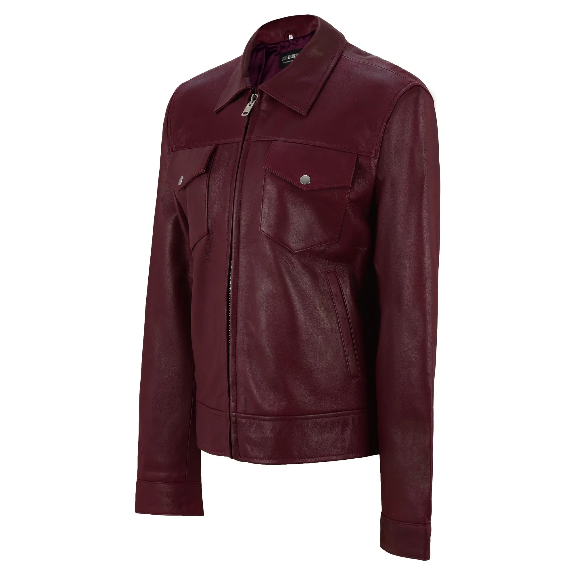 Classic Black Leather Jacket sold by Prime Leather Shop product image thumbnail 3