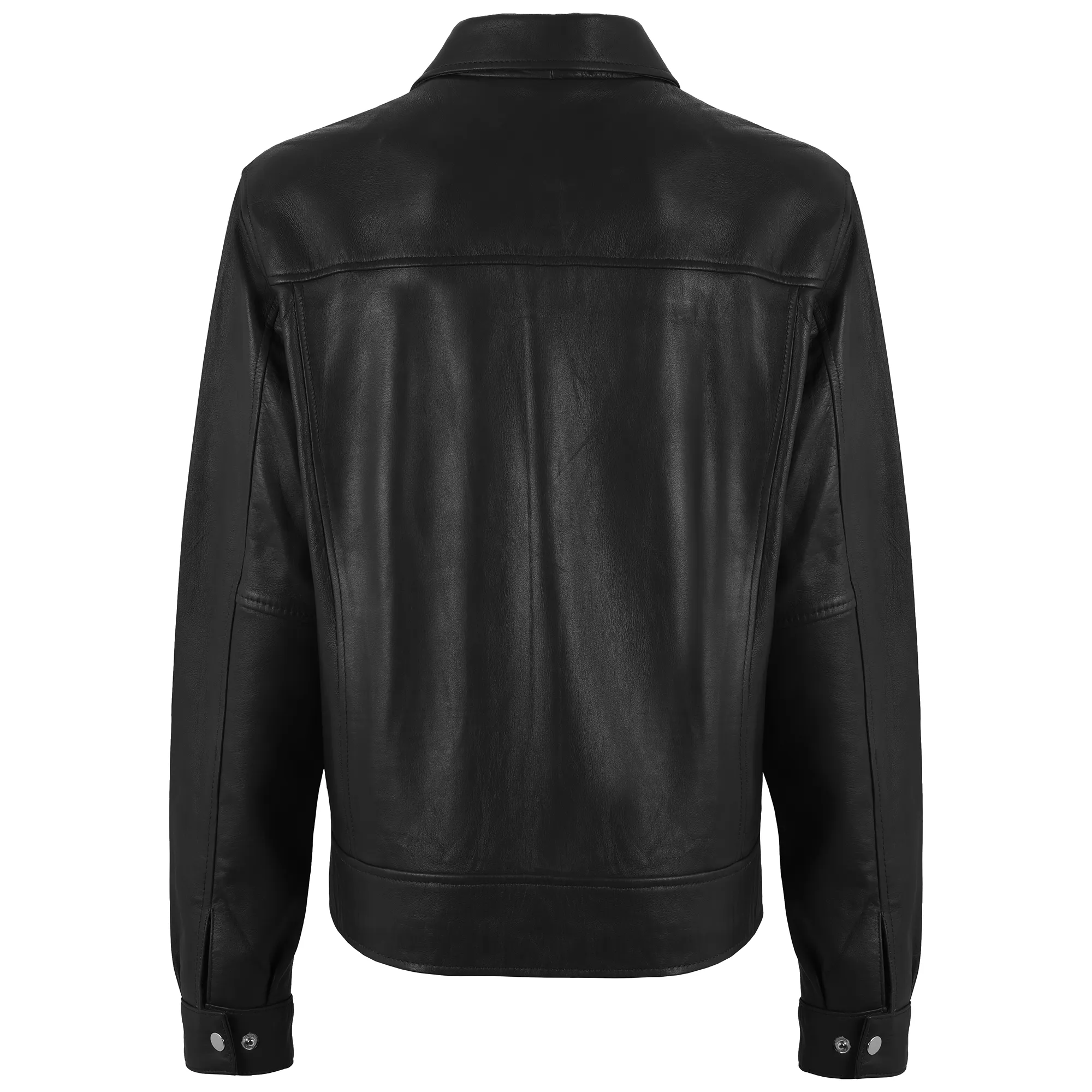 Classic Black Leather Jacket sold by Prime Leather Shop product image thumbnail 2