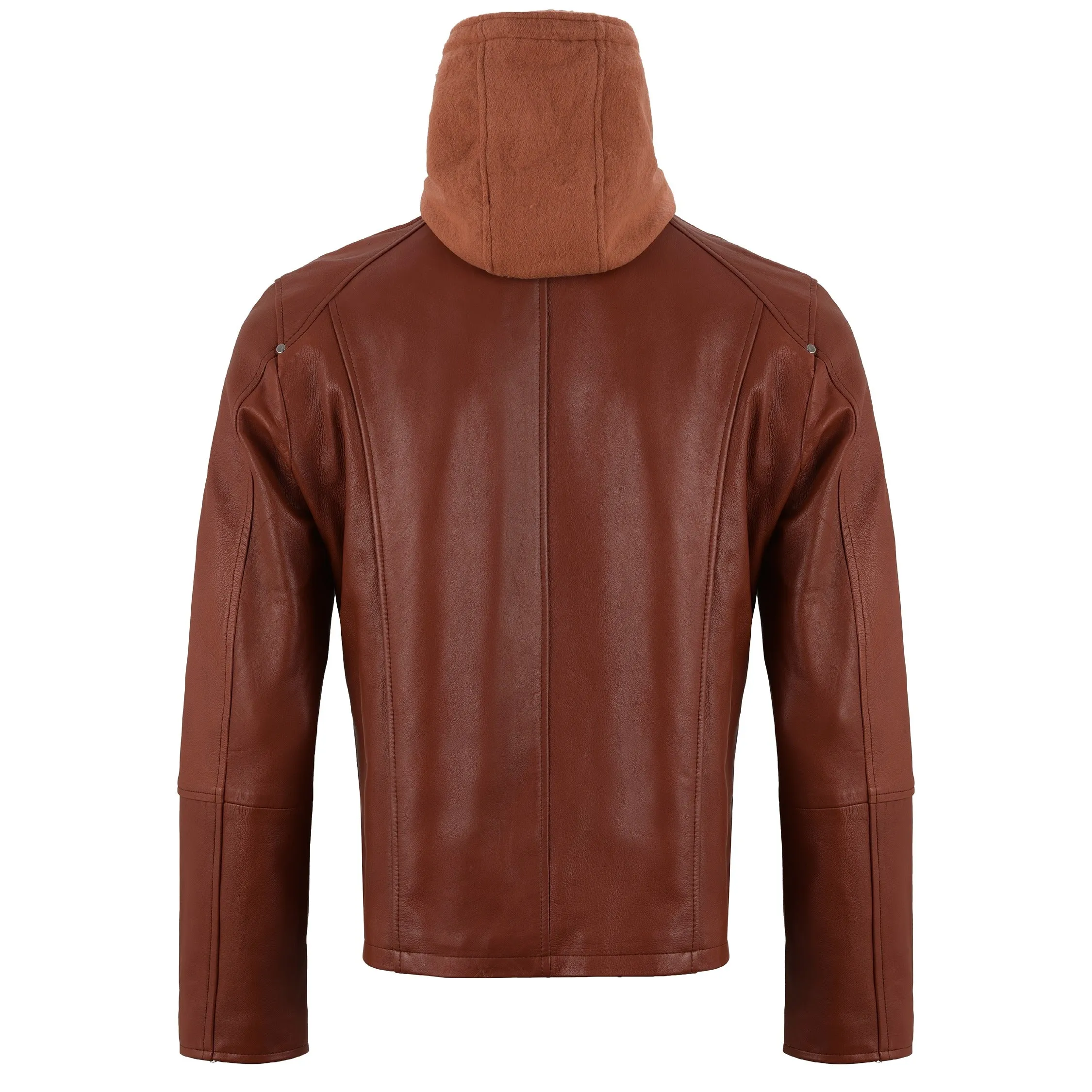 Jacob Hooded Bomber Leather Jacket sold by Prime Leather Shop product image thumbnail 5