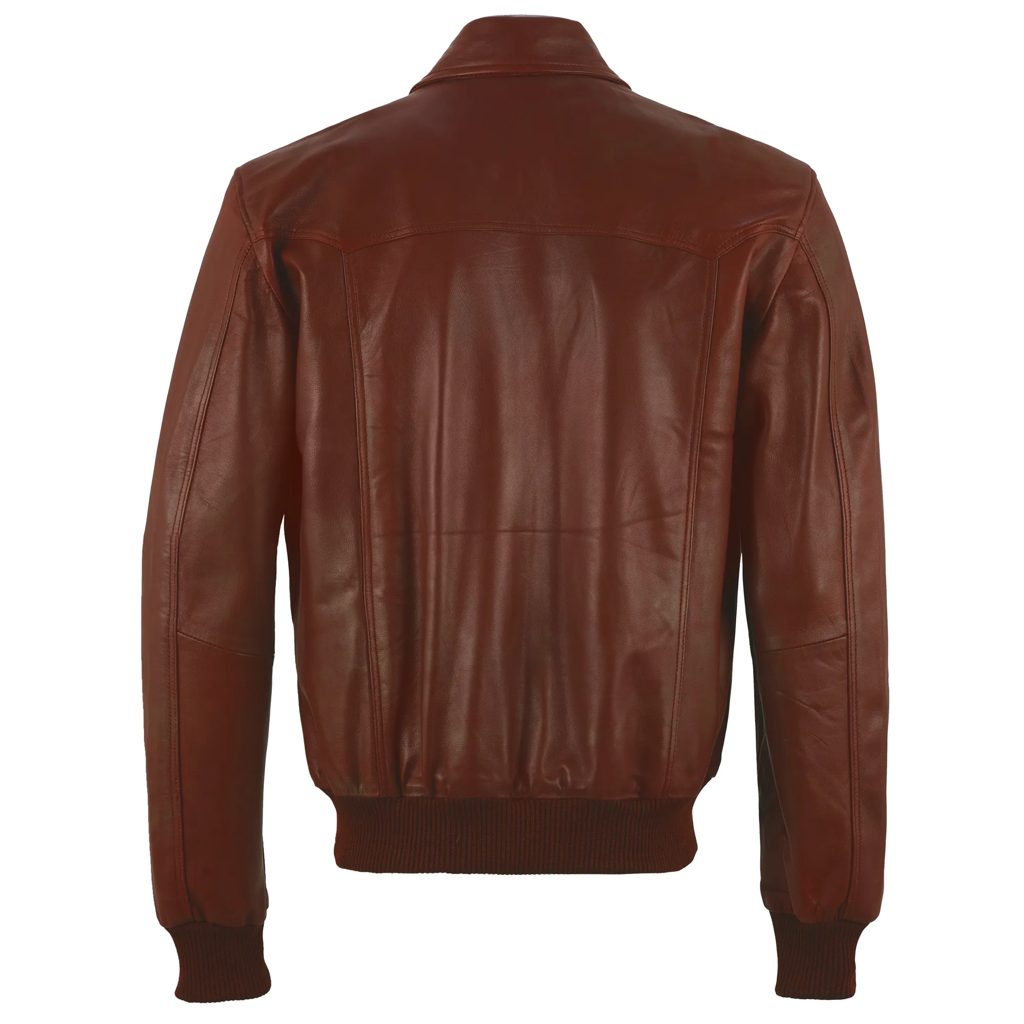 Mick Jagger Classic Maroon Men's Leather Bomber Jacket sold by Prime Leather Shop product image thumbnail 5