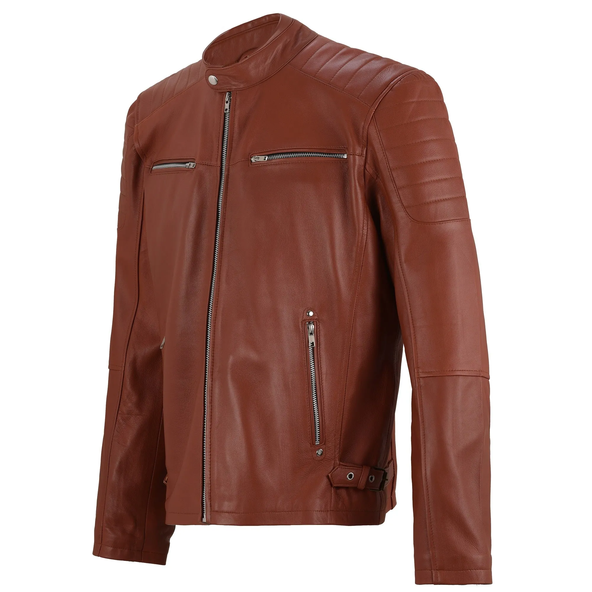 Bruno M Classic Brown Leather Jacket sold by Prime Leather Shop