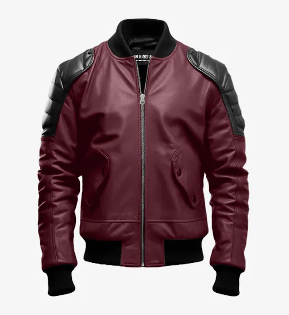 Classic Maroon Leather Jacket sold by Prime Leather Shop