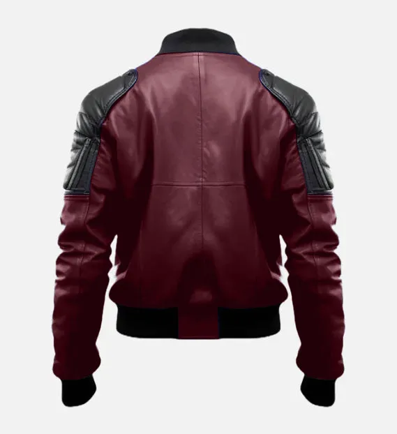 Classic Maroon Leather Jacket sold by Prime Leather Shop product image thumbnail 2