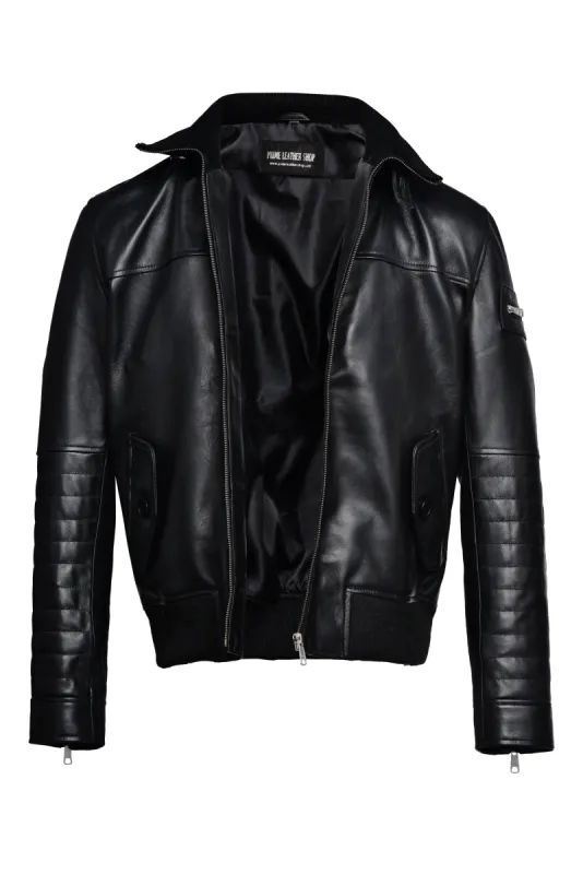 Titan Forge Bomber Leather Jacket sold by Prime Leather Shop
