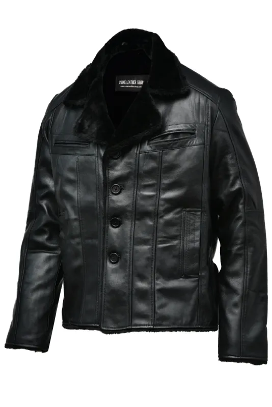 B3 Shearling Bomber Leather Jacket sold by Prime Leather Shop