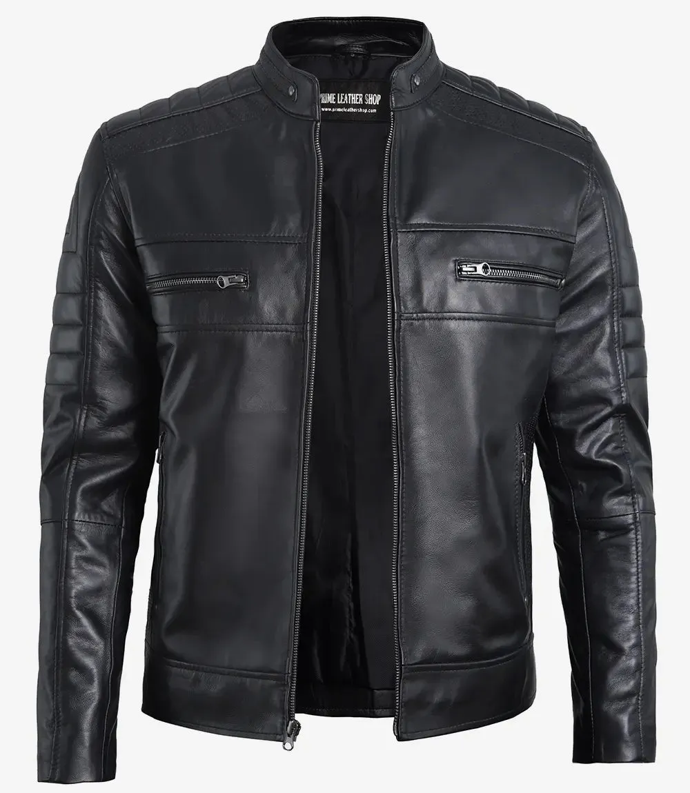 Ultimate Black Leather Jacket - Primeleathershop sold by Prime Leather Shop