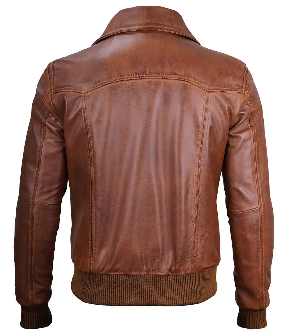 Vintage Brown Biker Leather Jacket sold by Prime Leather Shop product image thumbnail 4
