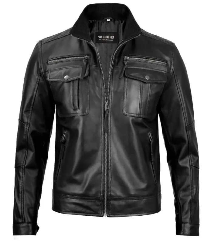 Apex Velocity Café Racer Leather Jacket sold by Prime Leather Shop