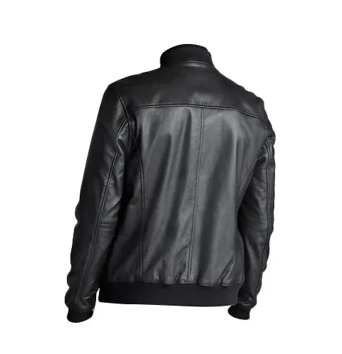 Ledger Rogue Black Bomber Leather Jacket sold by Prime Leather Shop product image thumbnail 3