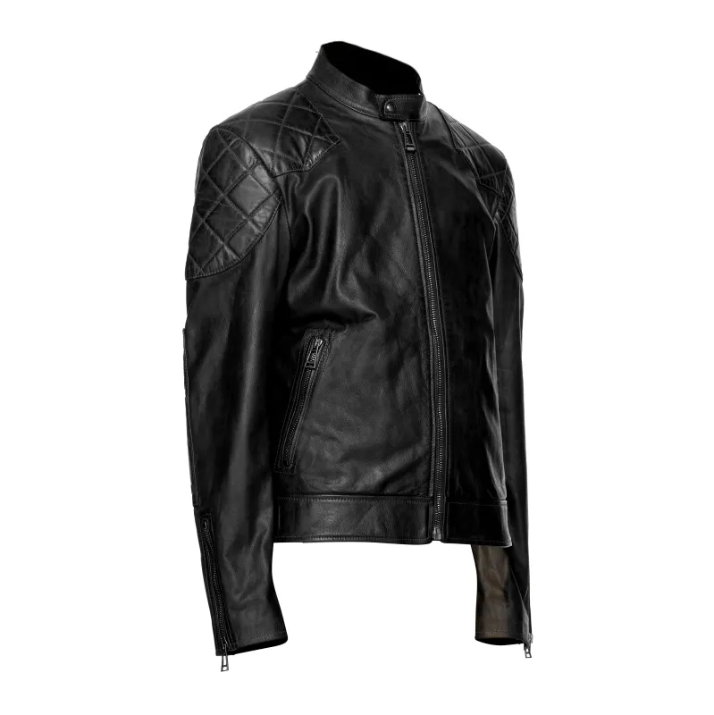 Irwin Icon Black Adventure Leather Moto Jacket sold by Prime Leather Shop