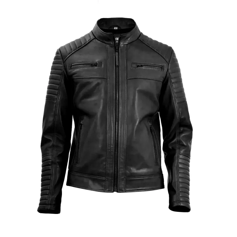 Hemsworth Havoc Black Biker Leather Jacket sold by Prime Leather Shop