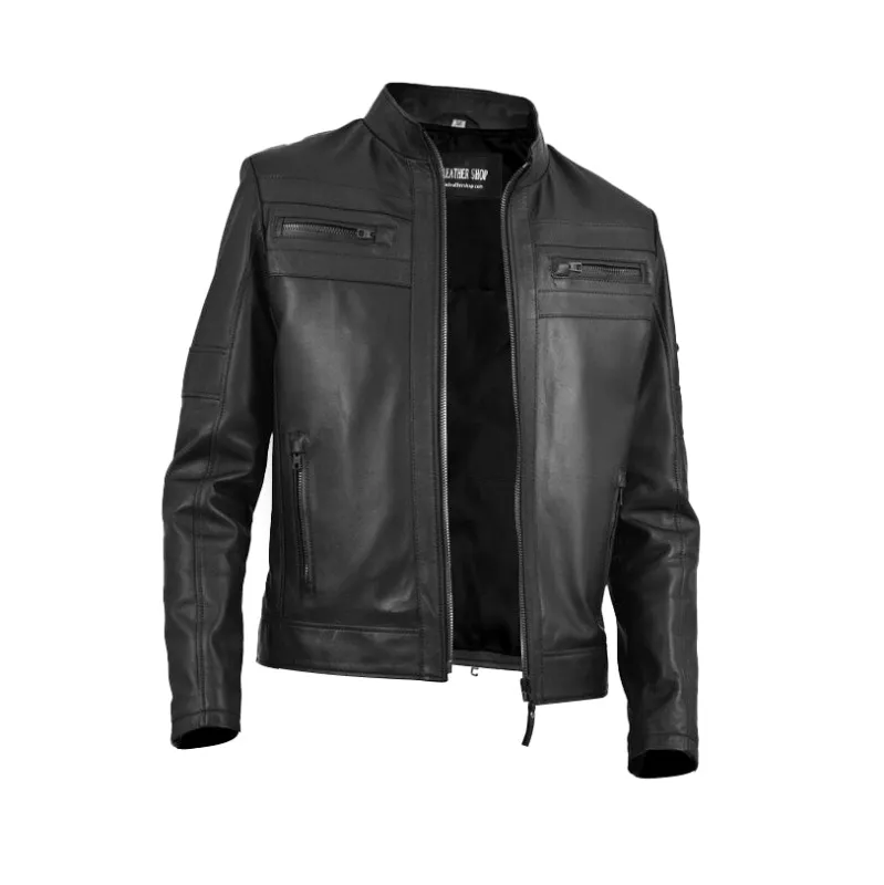 Bana Blitz Black Cafe Racer Racer Jacket sold by Prime Leather Shop