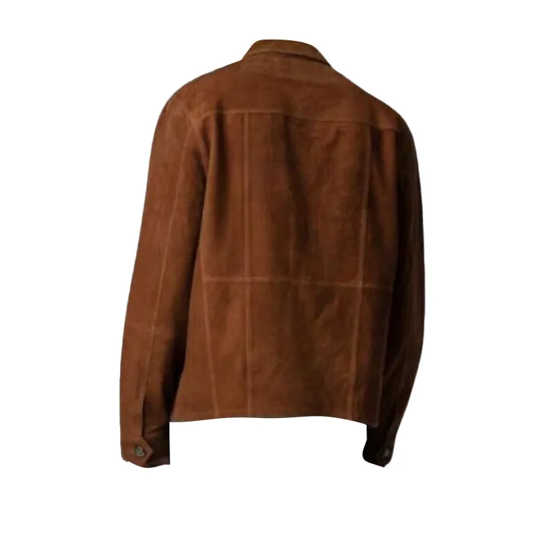 Vintage Casual Brown Suede Jacket sold by Prime Leather Shop product image thumbnail 2