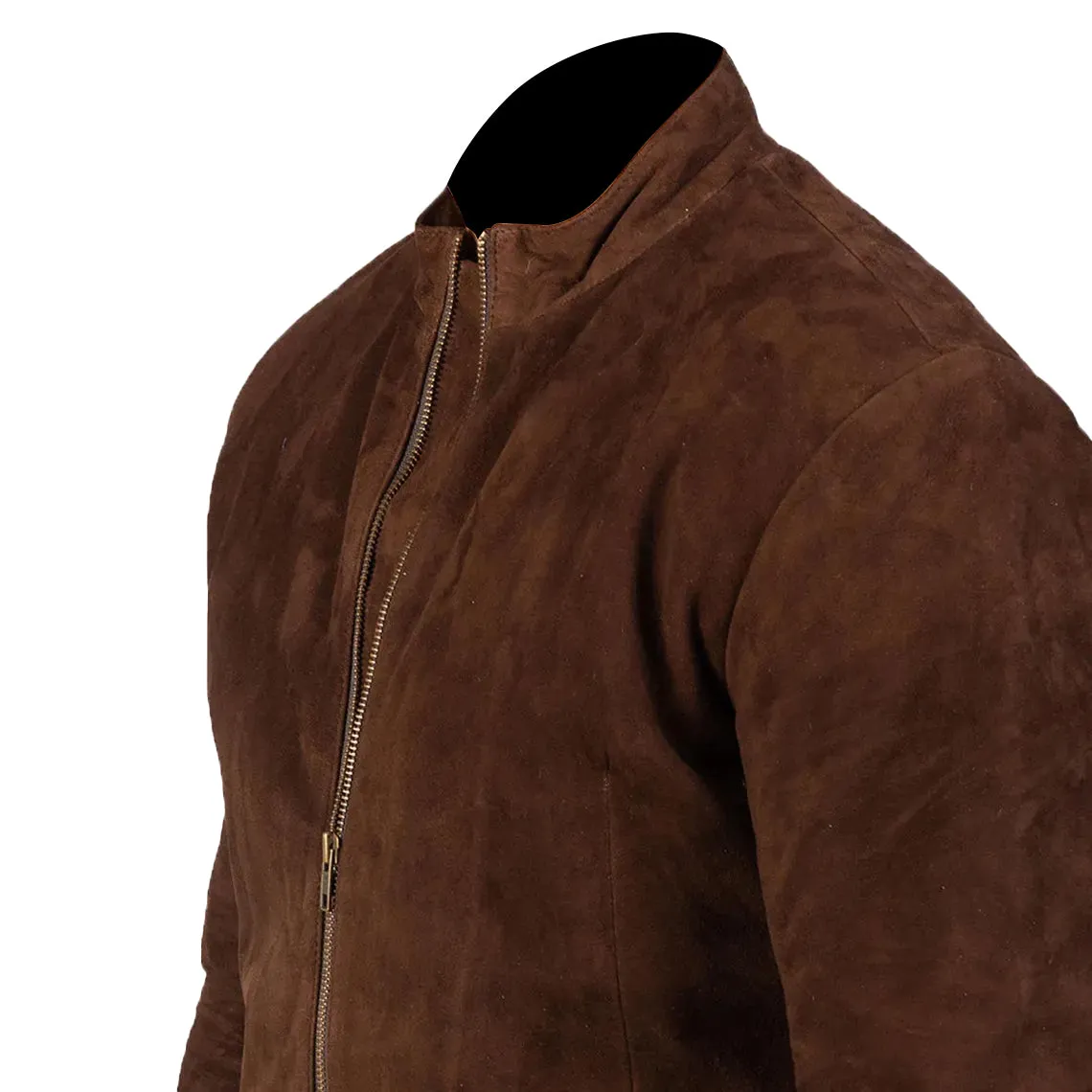 Harrington Coastal Brown Suede Jacket sold by Prime Leather Shop product image thumbnail 4