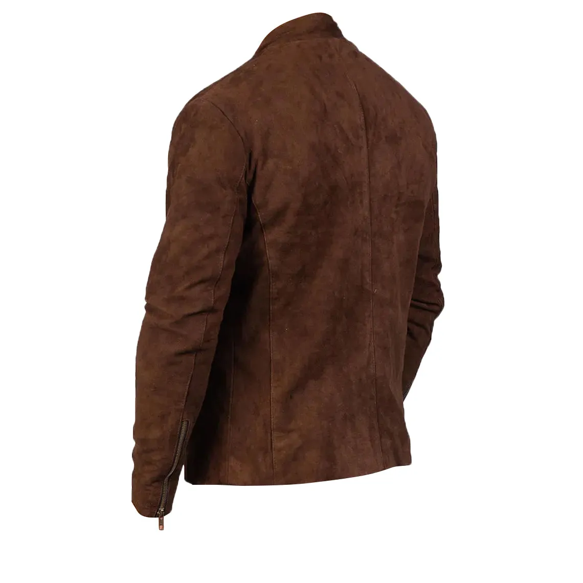 Harrington Coastal Brown Suede Jacket sold by Prime Leather Shop product image thumbnail 3