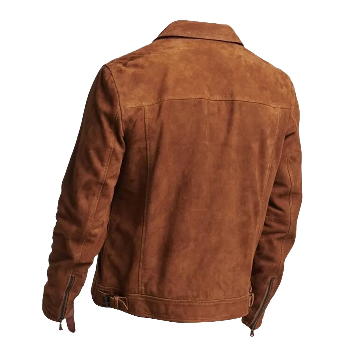 Crowe Coastal Brown Suede Jacket sold by Prime Leather Shop product image thumbnail 2